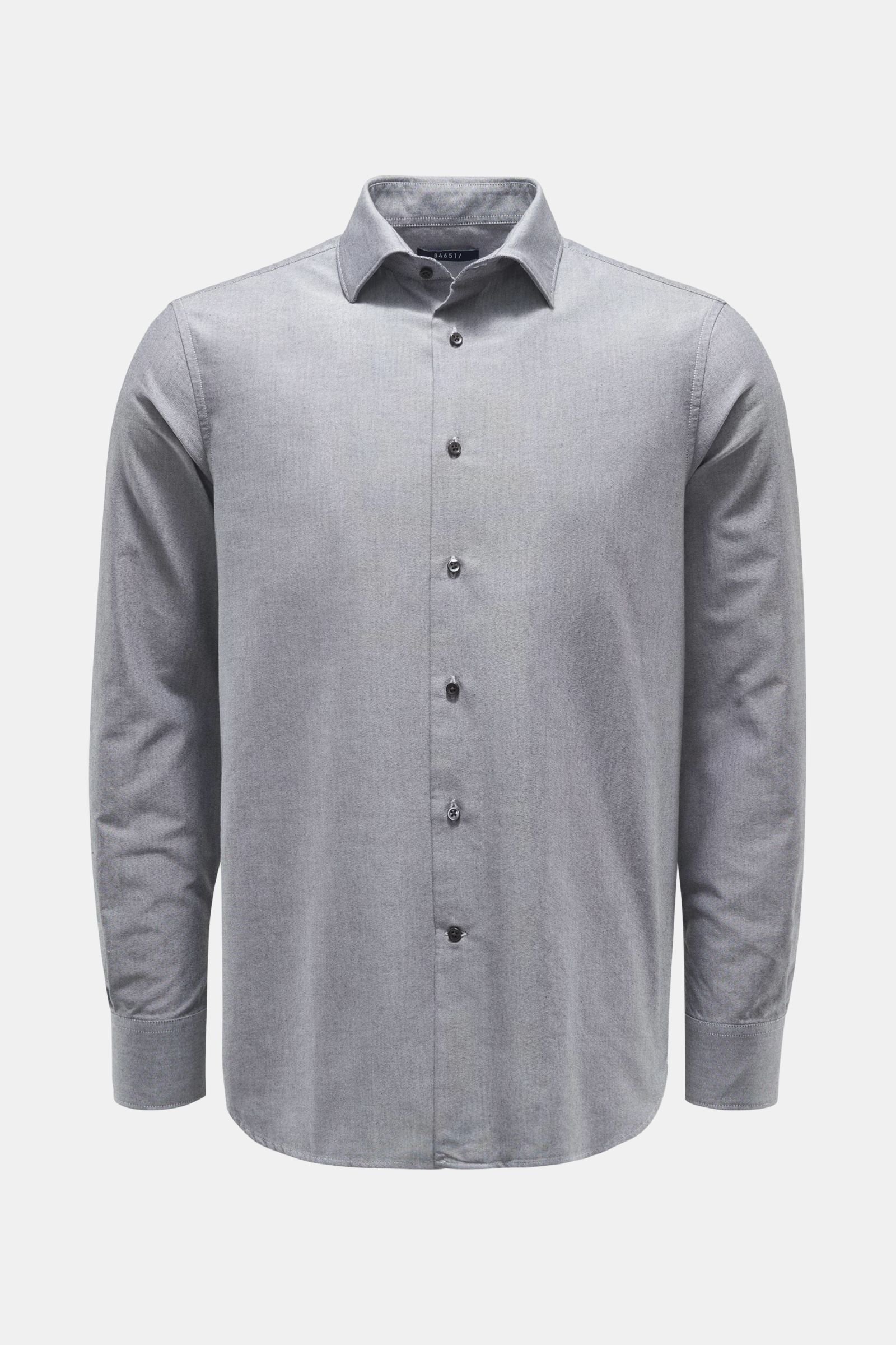 Oxford shirt Kent collar grey