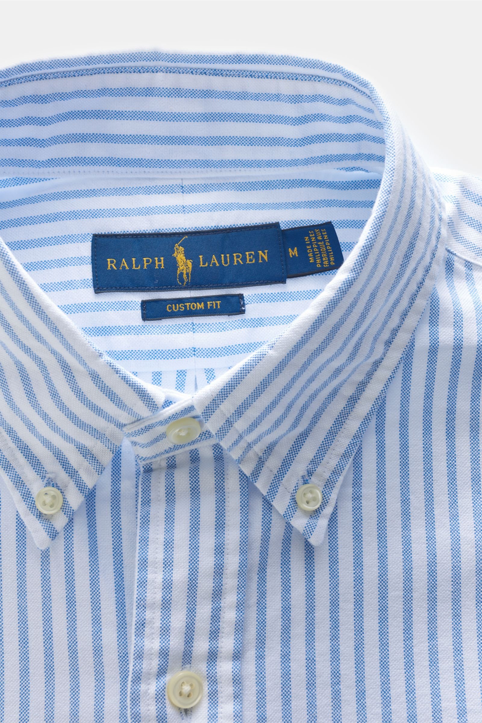 blue and white ralph lauren shirt