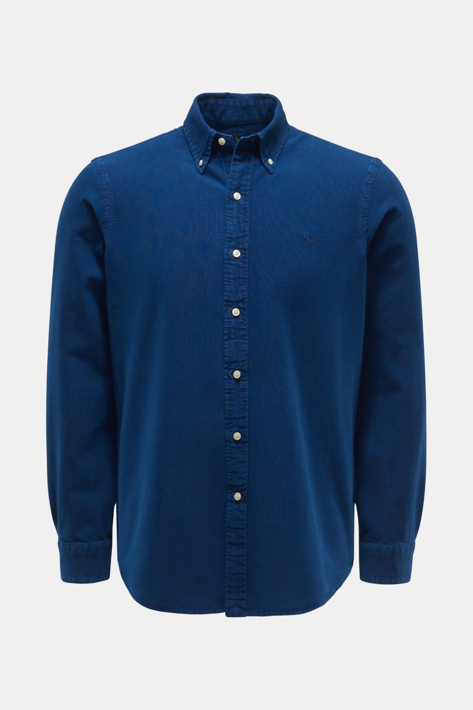 Casual shirt button-down collar dark blue