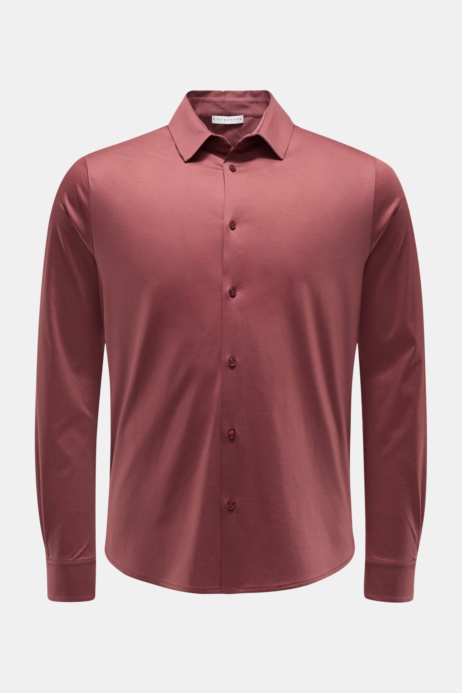 Jersey shirt 'Pius' narrow collar burgundy