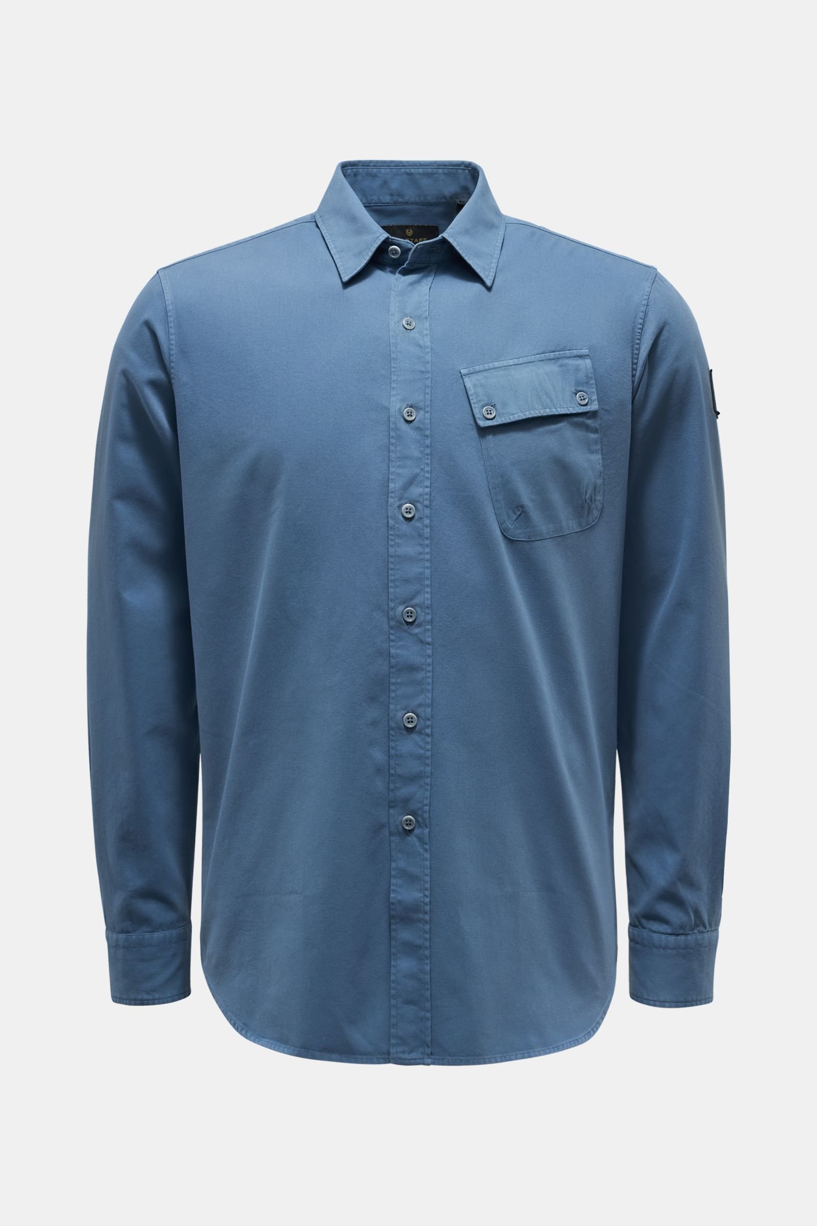 Casual shirt Kent collar grey-blue
