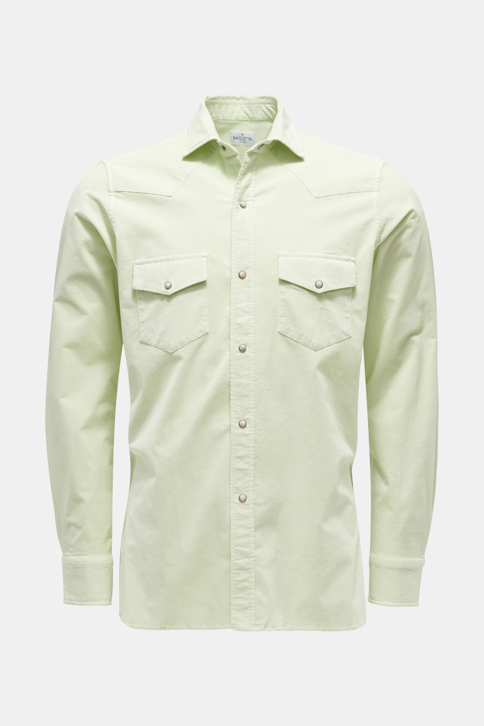 Corduroy shirt 'Detroit' narrow collar pastel green