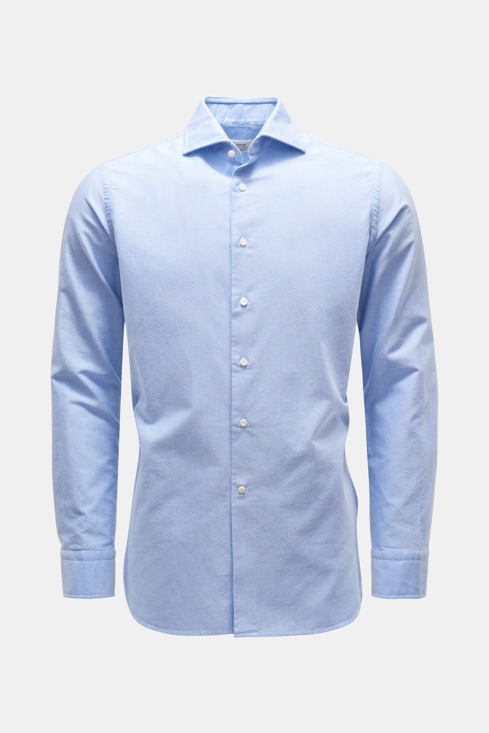 Oxford shirt shark collar grey-blue