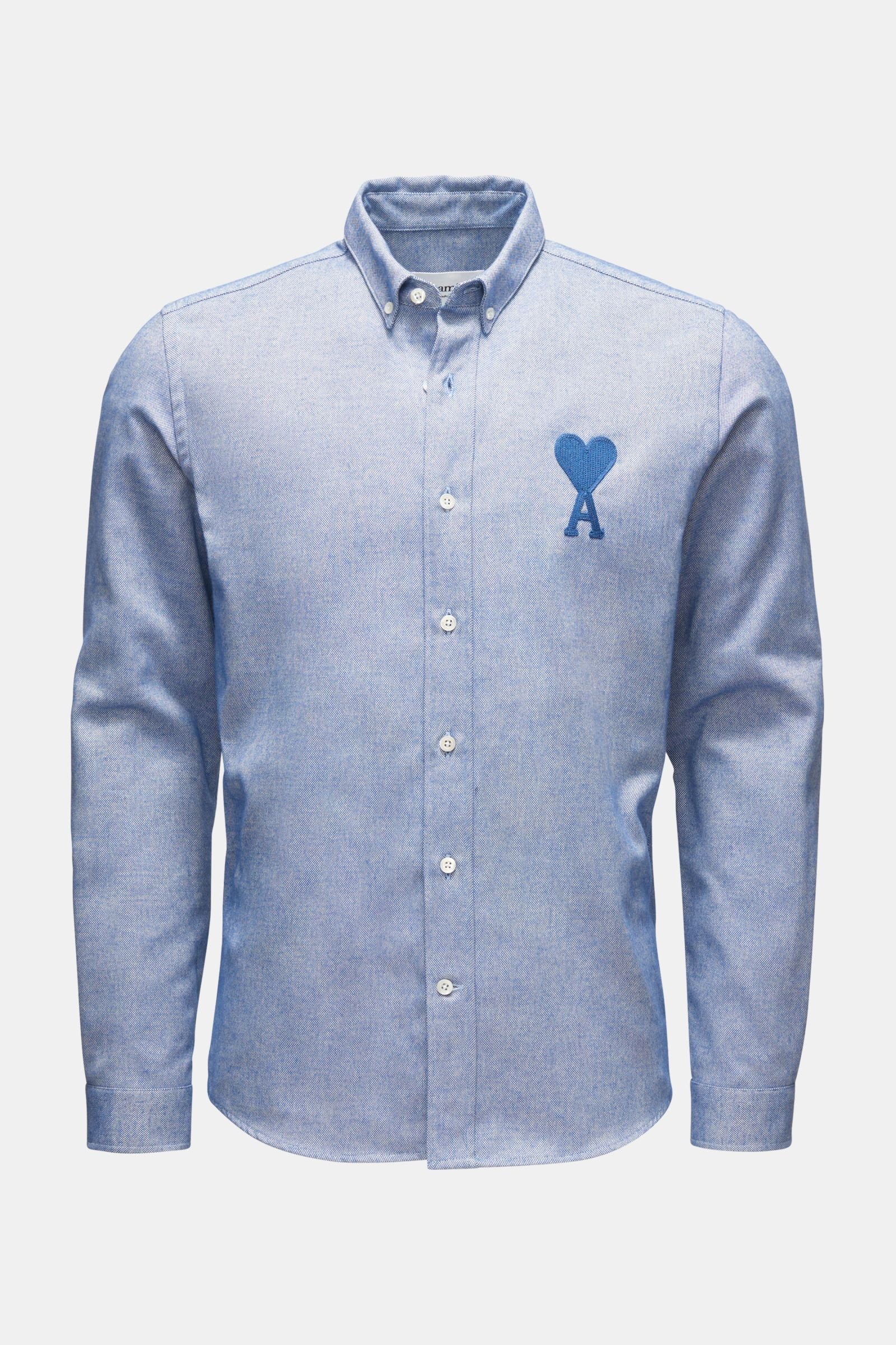 Oxford shirt button-down collar smoky blue
