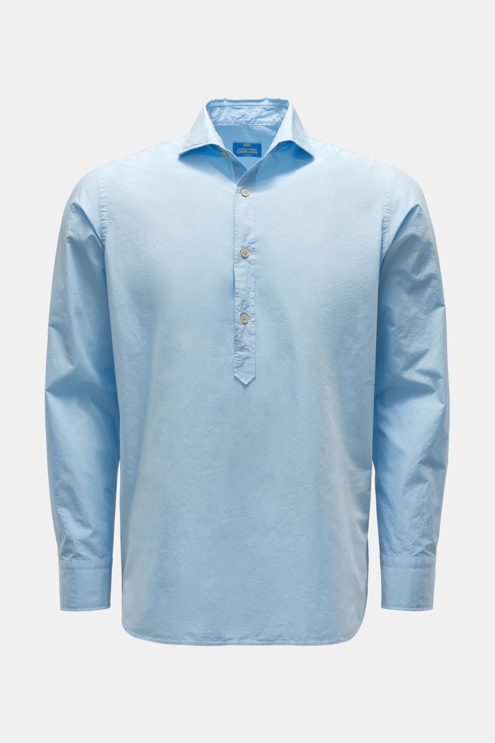 Popover shirt 'Polos' shark collar light blue