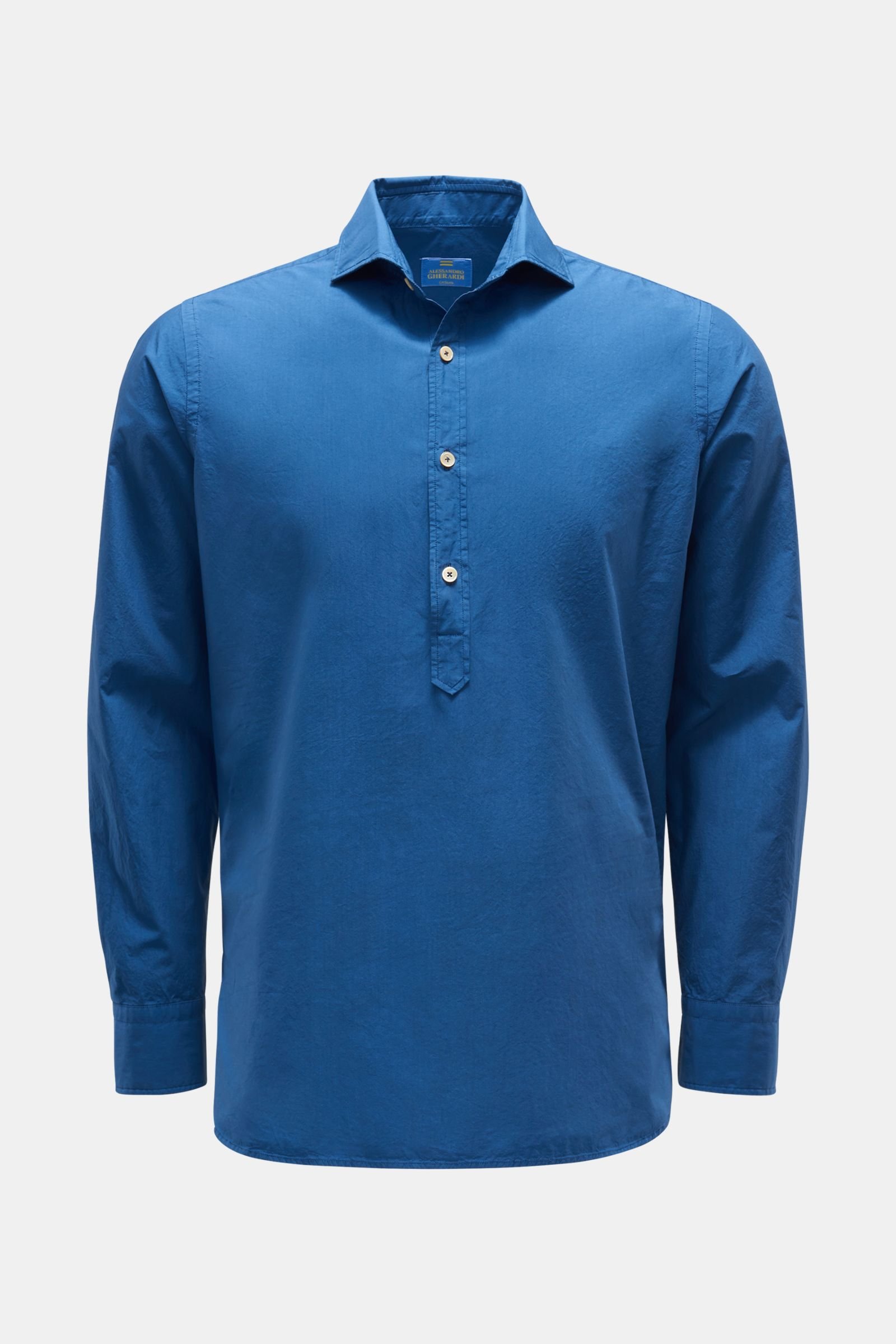 Popover shirt 'Polos' shark collar dark blue