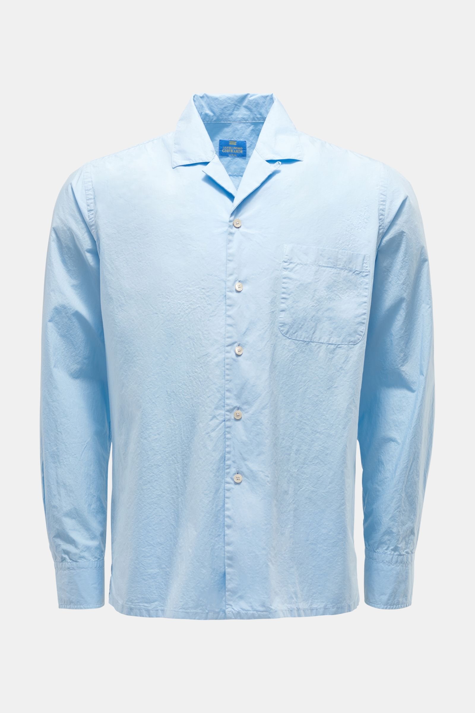 Casual shirt 'Ischia' Cuban collar light blue