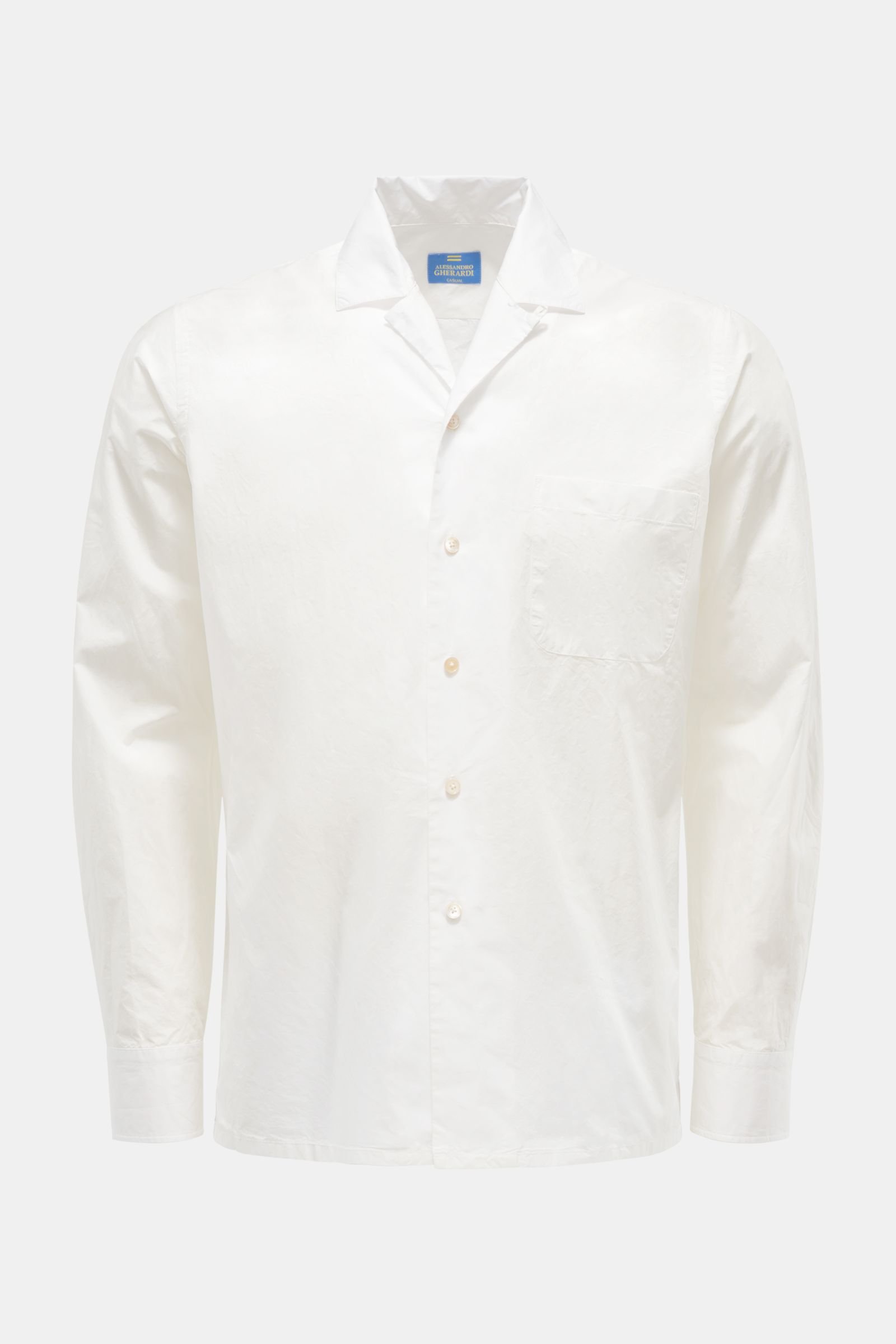 Casual shirt 'Ischia' Cuban collar white