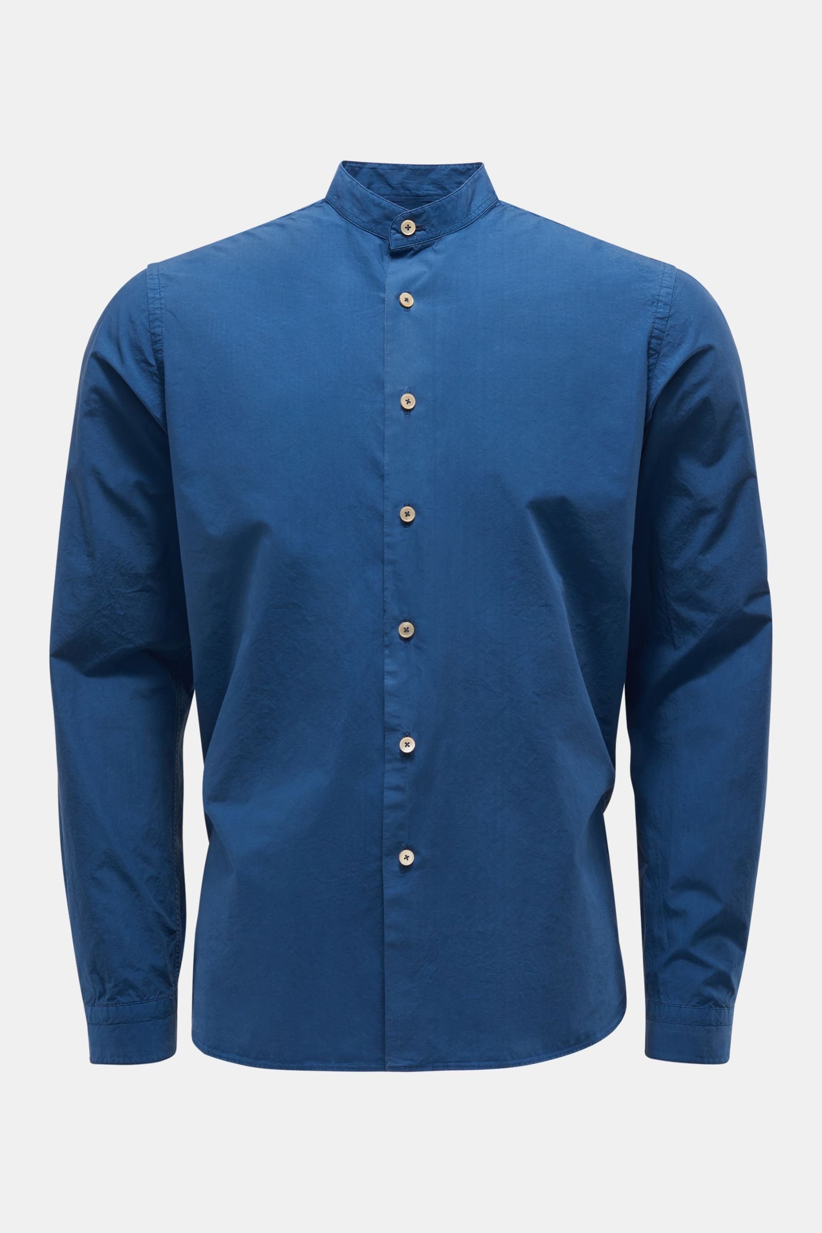 Casual shirt 'Sammy' grandad collar dark blue