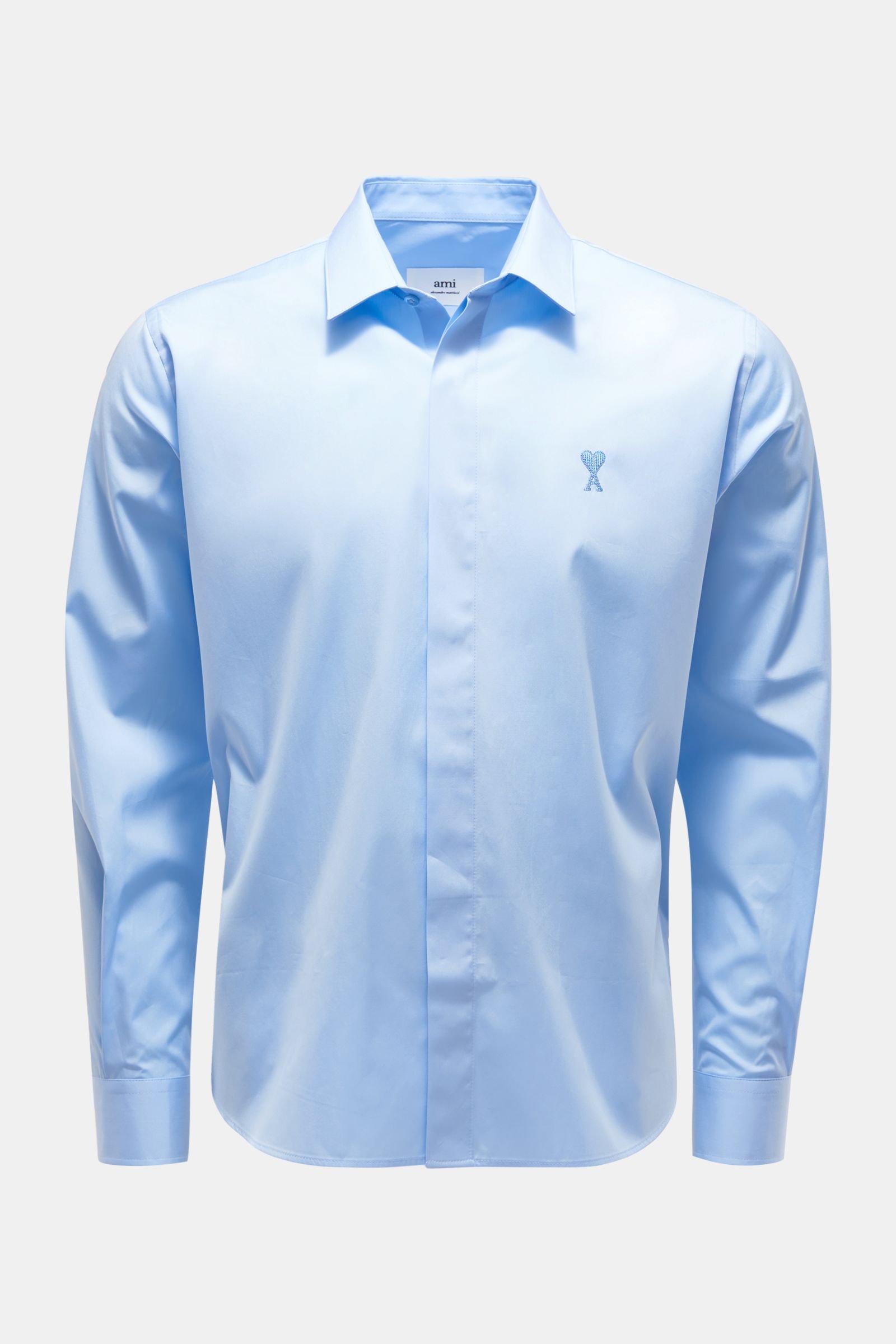 Casual Hemd schmaler Kragen hellblau