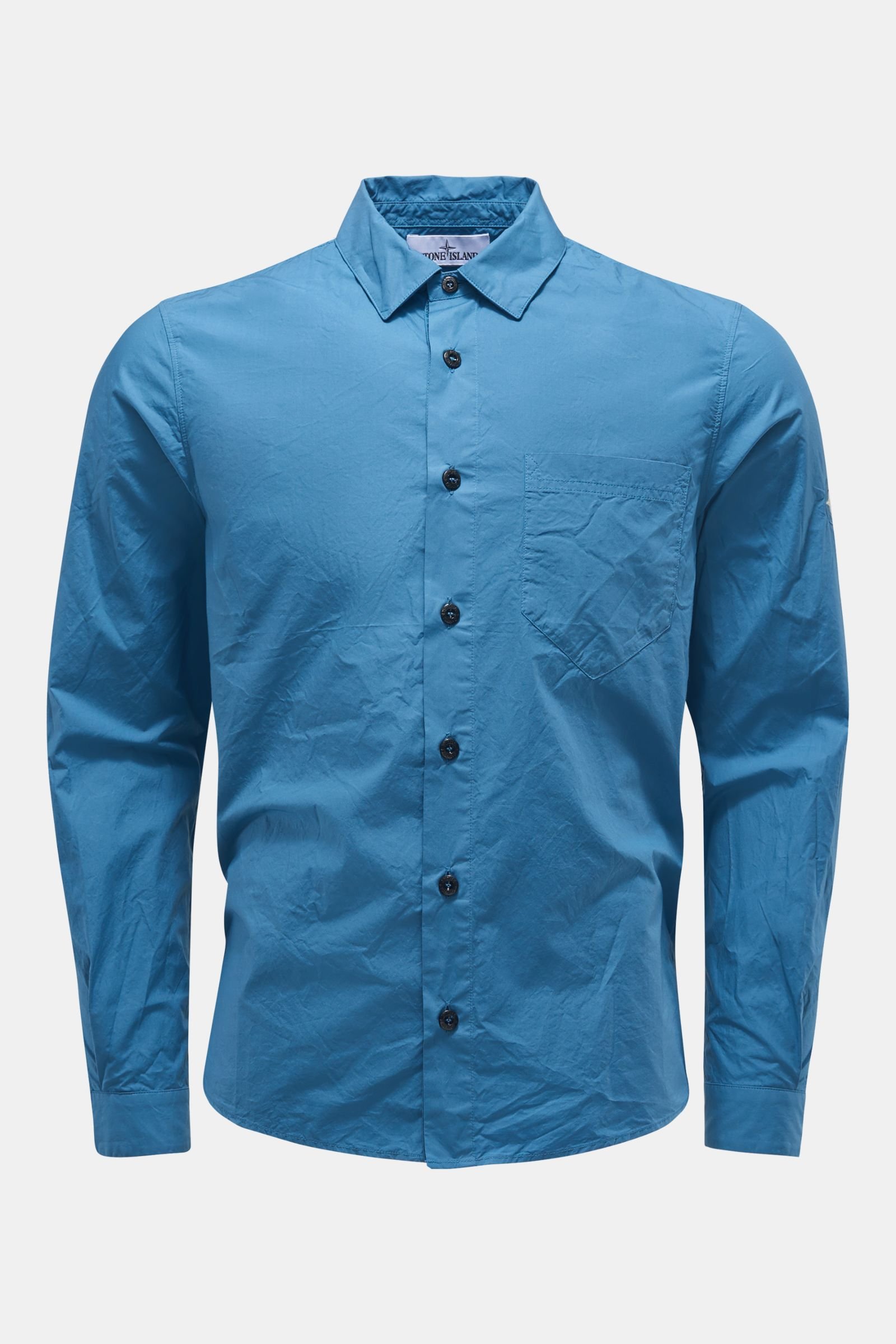Casual shirt 'Paracadute' narrow collar smoky blue