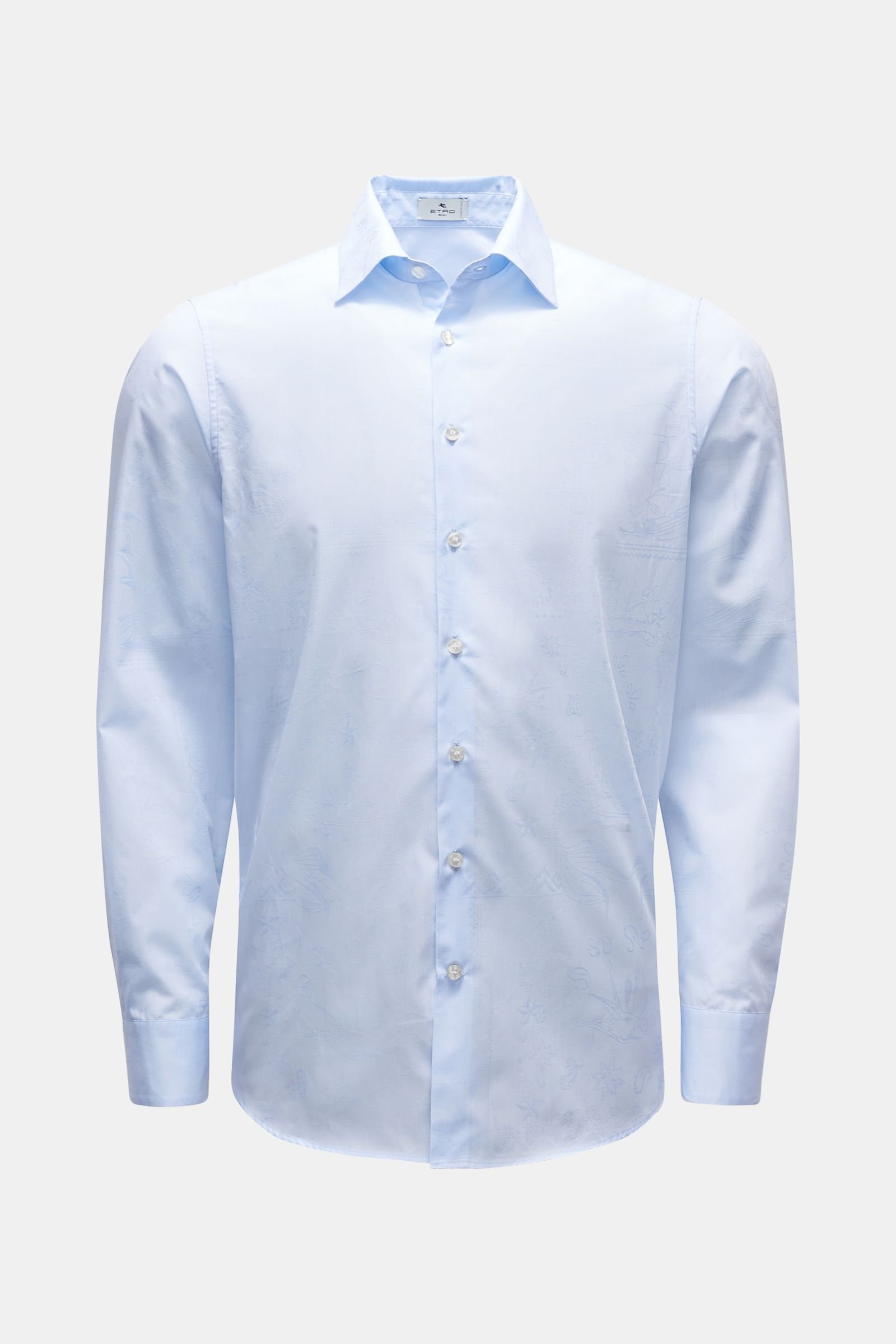 Jacquard shirt light blue