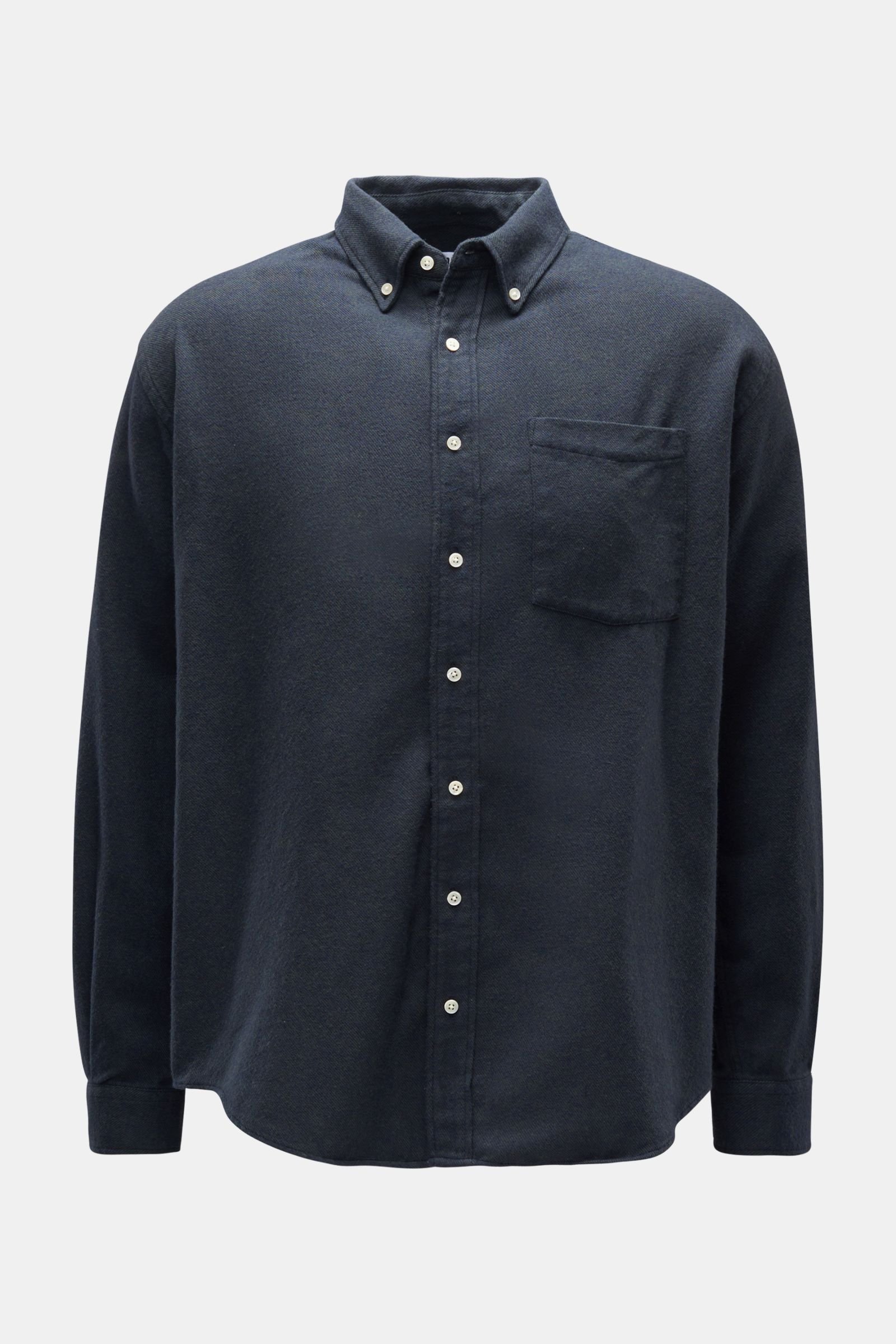 Flannel shirt 'BD Non-Binary' button-down collar teal 