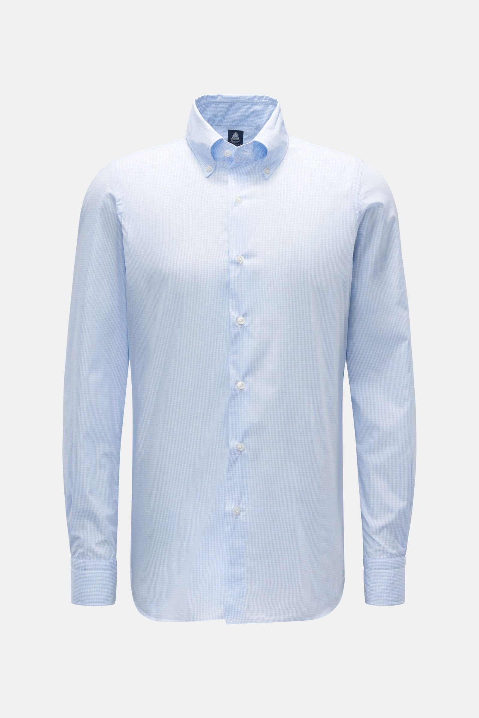 Casual shirt 'Lucio Napoli' button-down collar blue/white checked