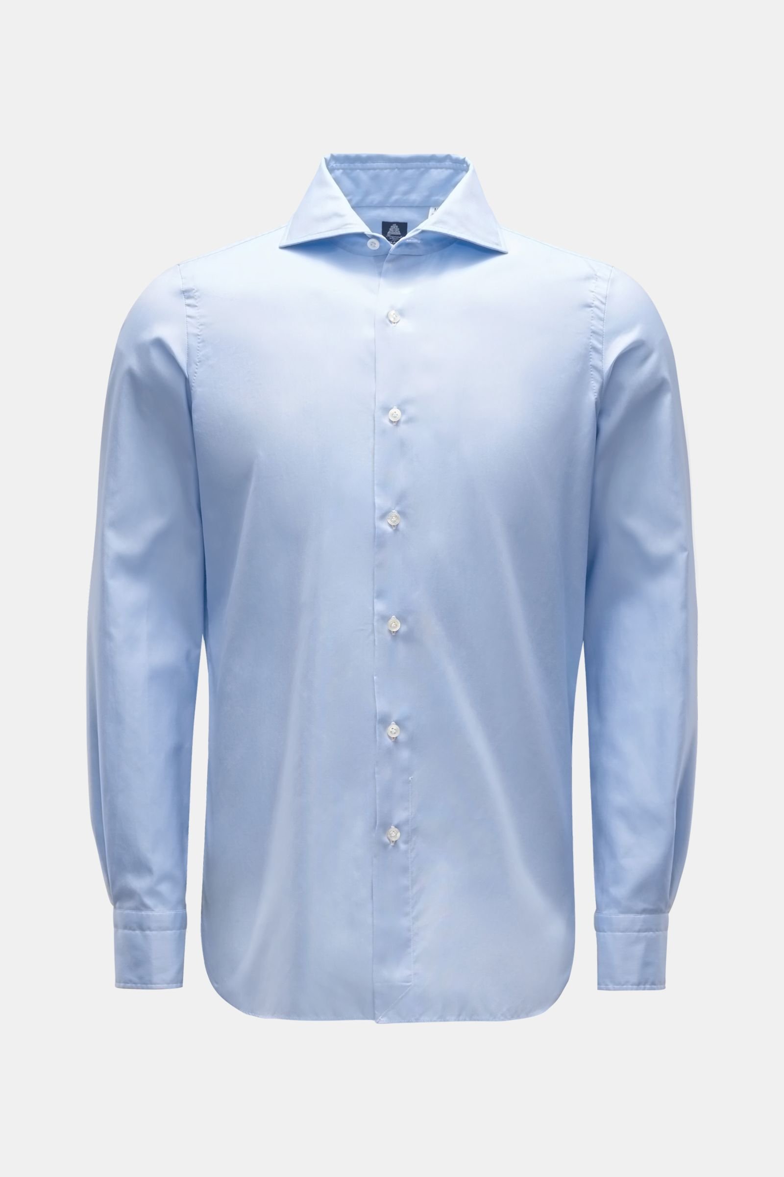 Casual shirt 'Eduardo Napoli' shark collar light blue