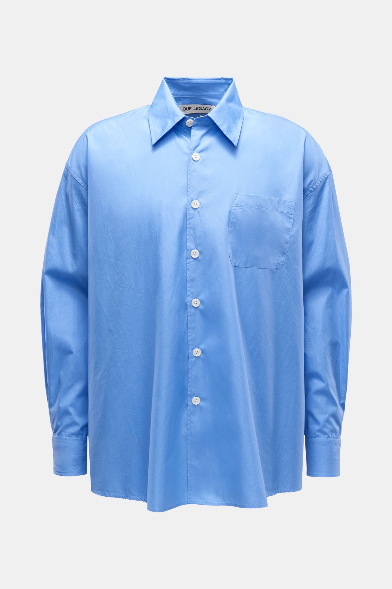 OUR LEGACY casual shirt 'Borrowed Shirt' Kent collar light blue