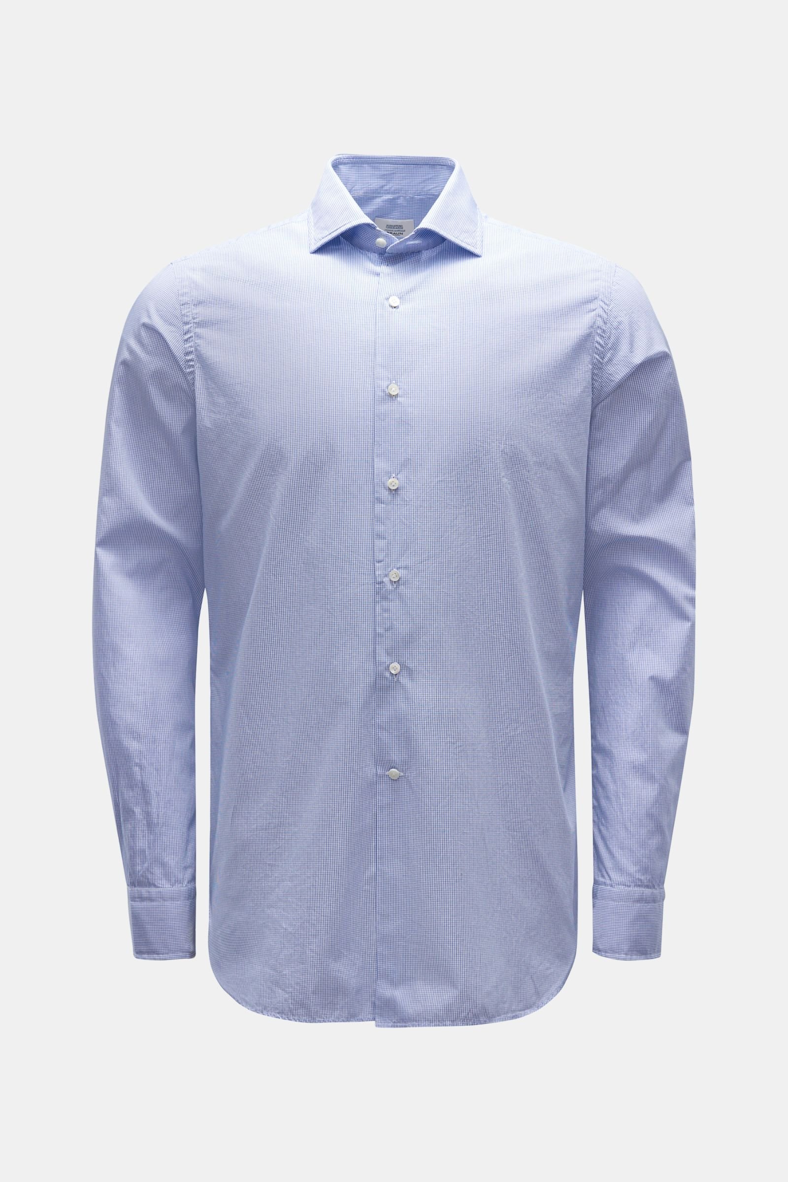 Casual shirt shark collar dark blue/white checked