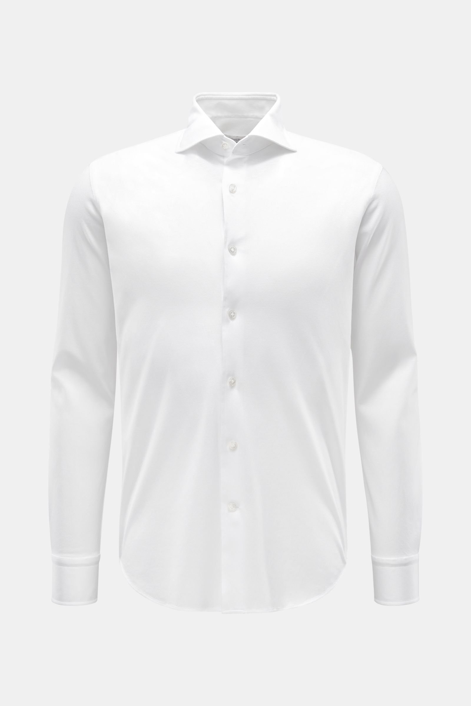 Jersey shirt shark collar white