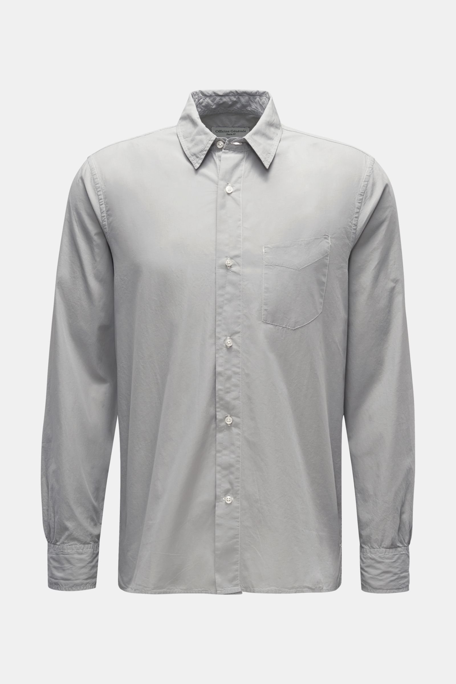 Casual shirt 'Emory' narrow collar light grey