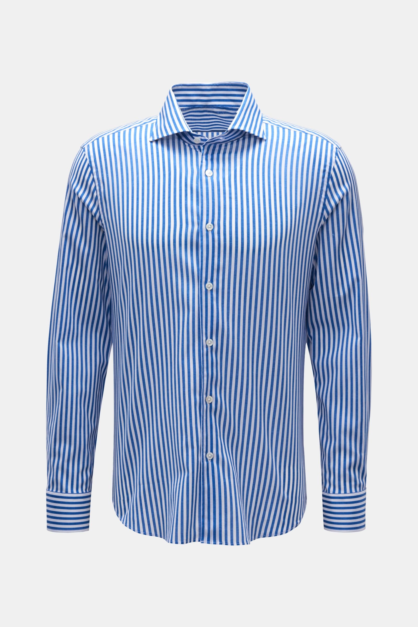 Casual shirt 'Sean' shark collar navy/white striped