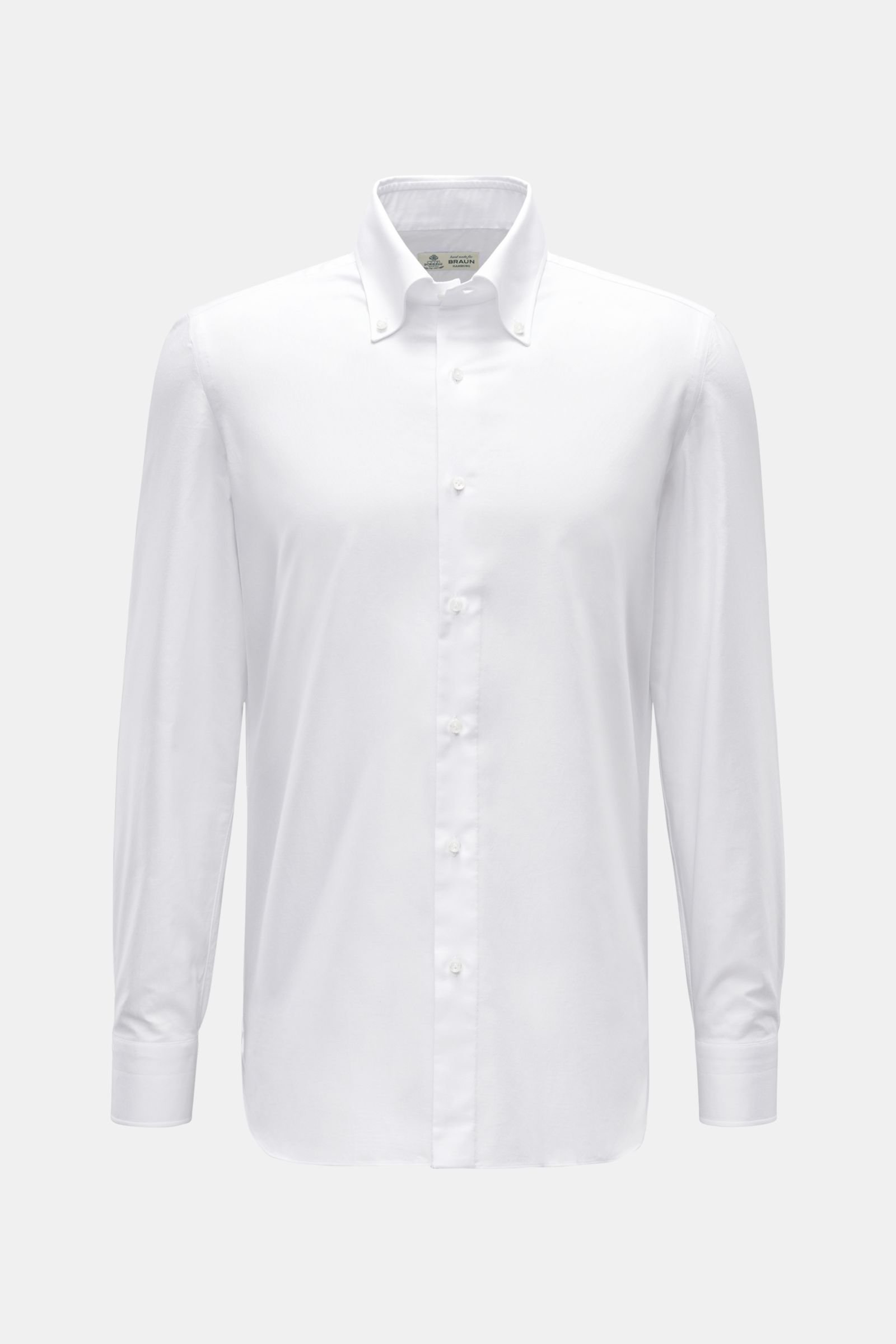 BORRELLI Oxford shirt 'Gable' button-down collar white | BRAUN Hamburg