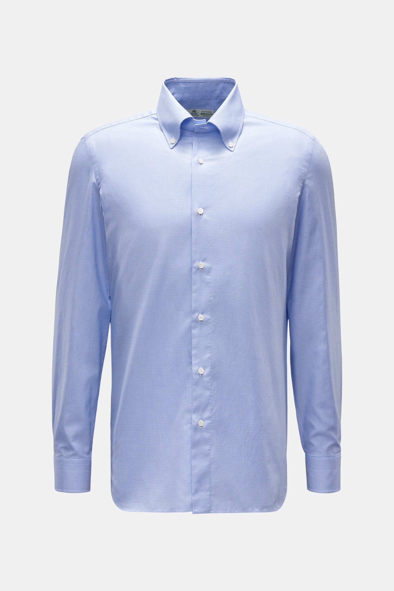 Casual shirt 'Gable' button-down collar blue/white checked