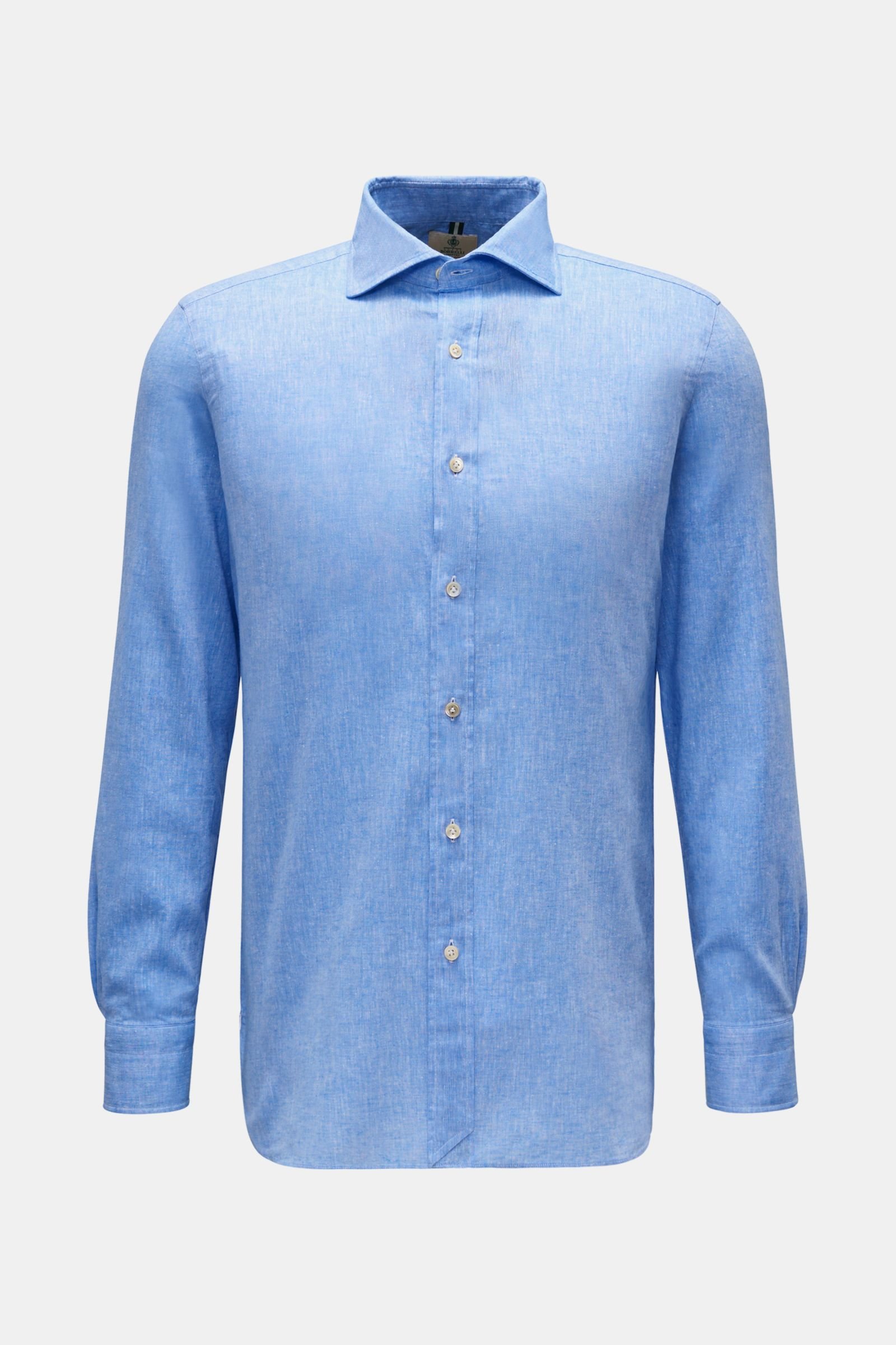 Casual shirt 'Nando' shark collar smoky blue