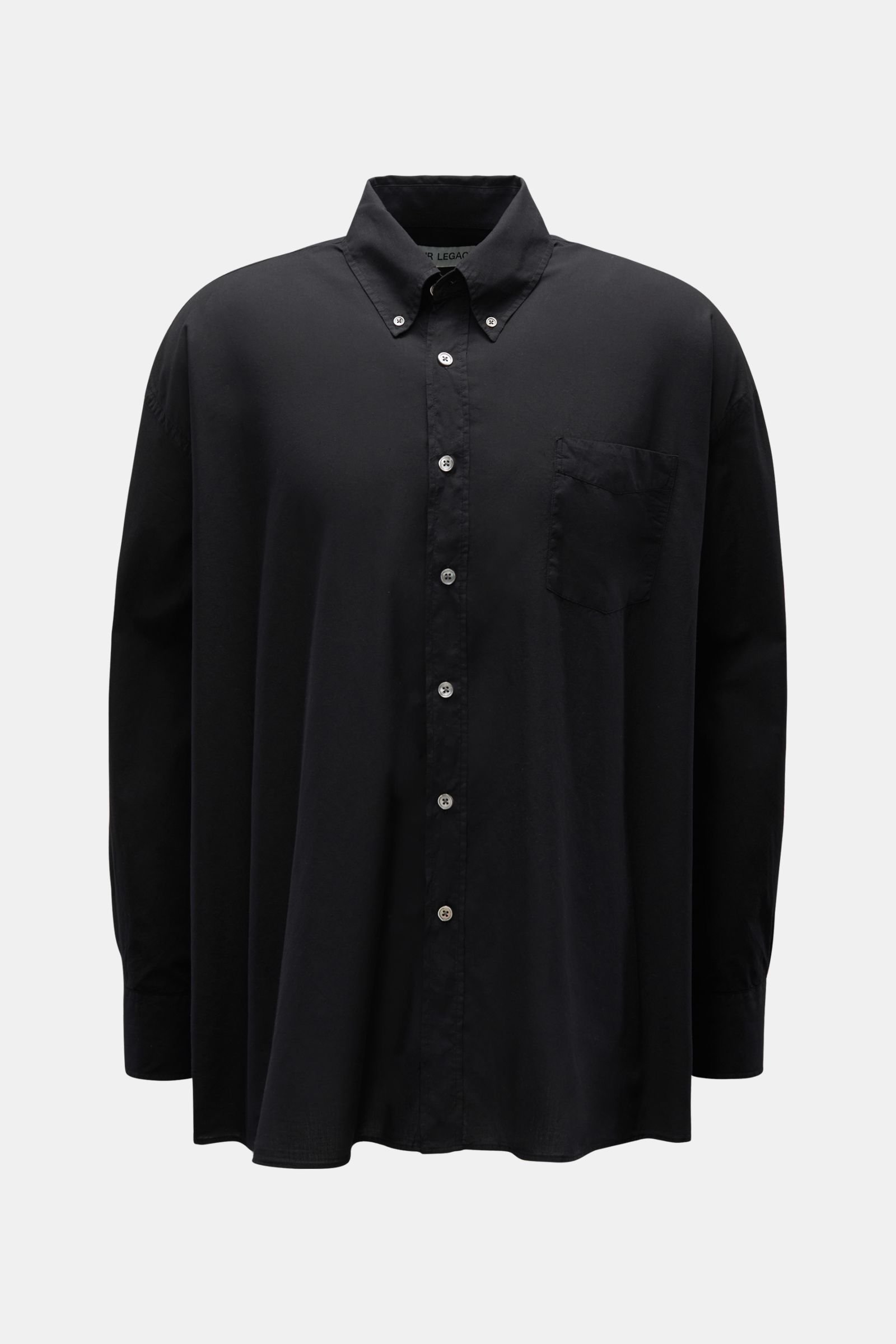 Casual Hemd 'Borrowed BD Shirt' Button-Down-Kragen schwarz