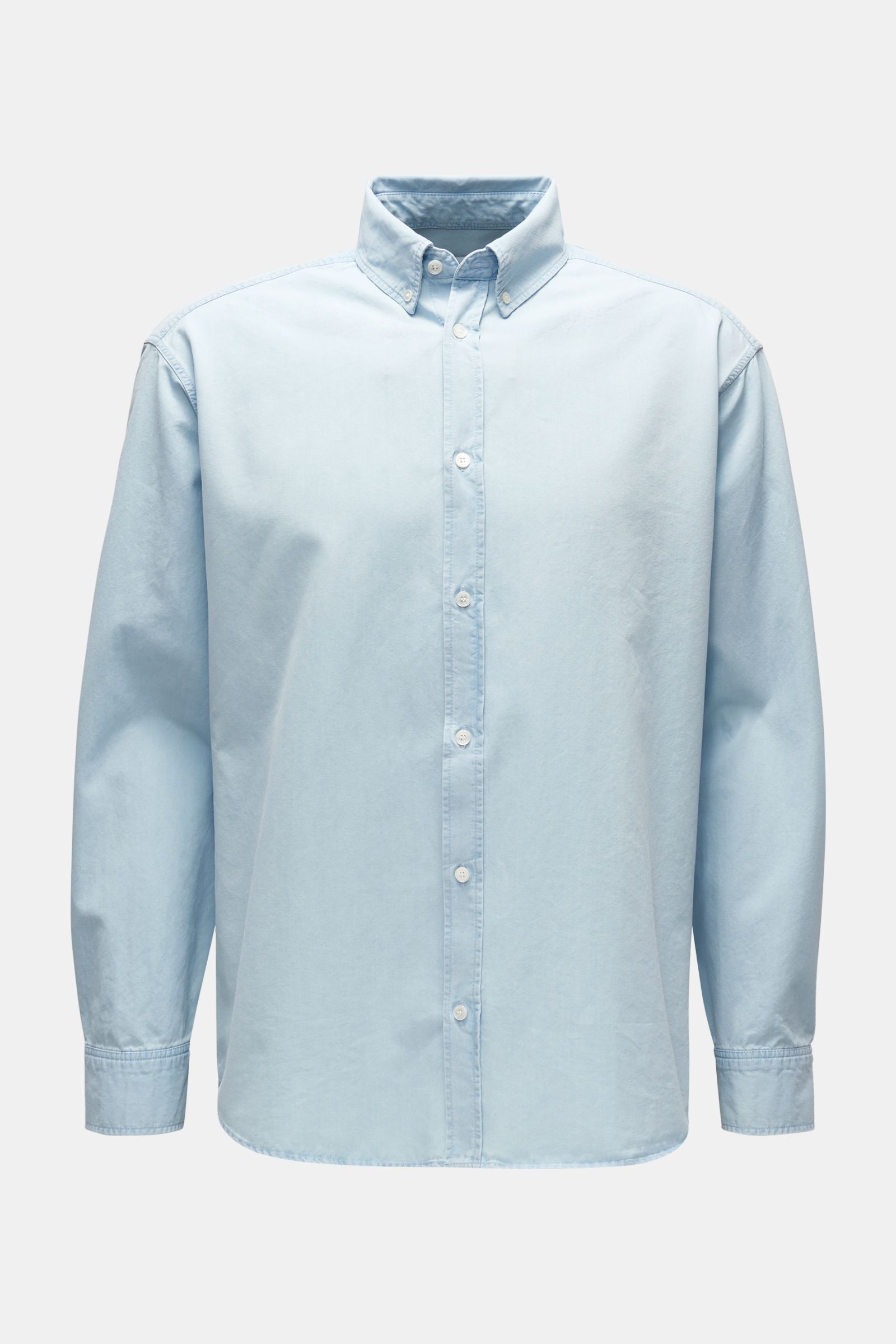 Maison Kitsuné Casual shirt button-down collar light blue
