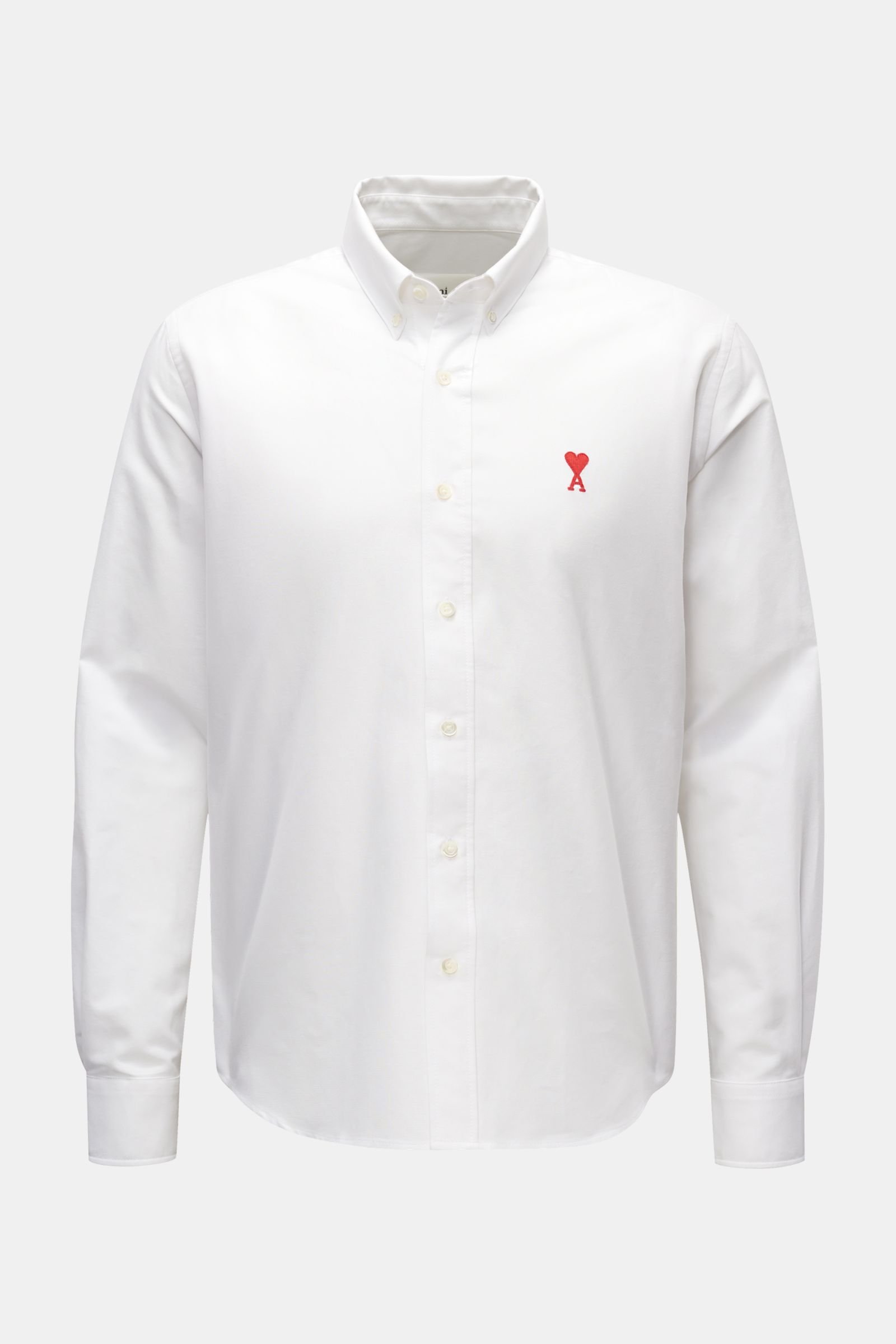 Oxfordhemd Button-Down-Kragen weiß