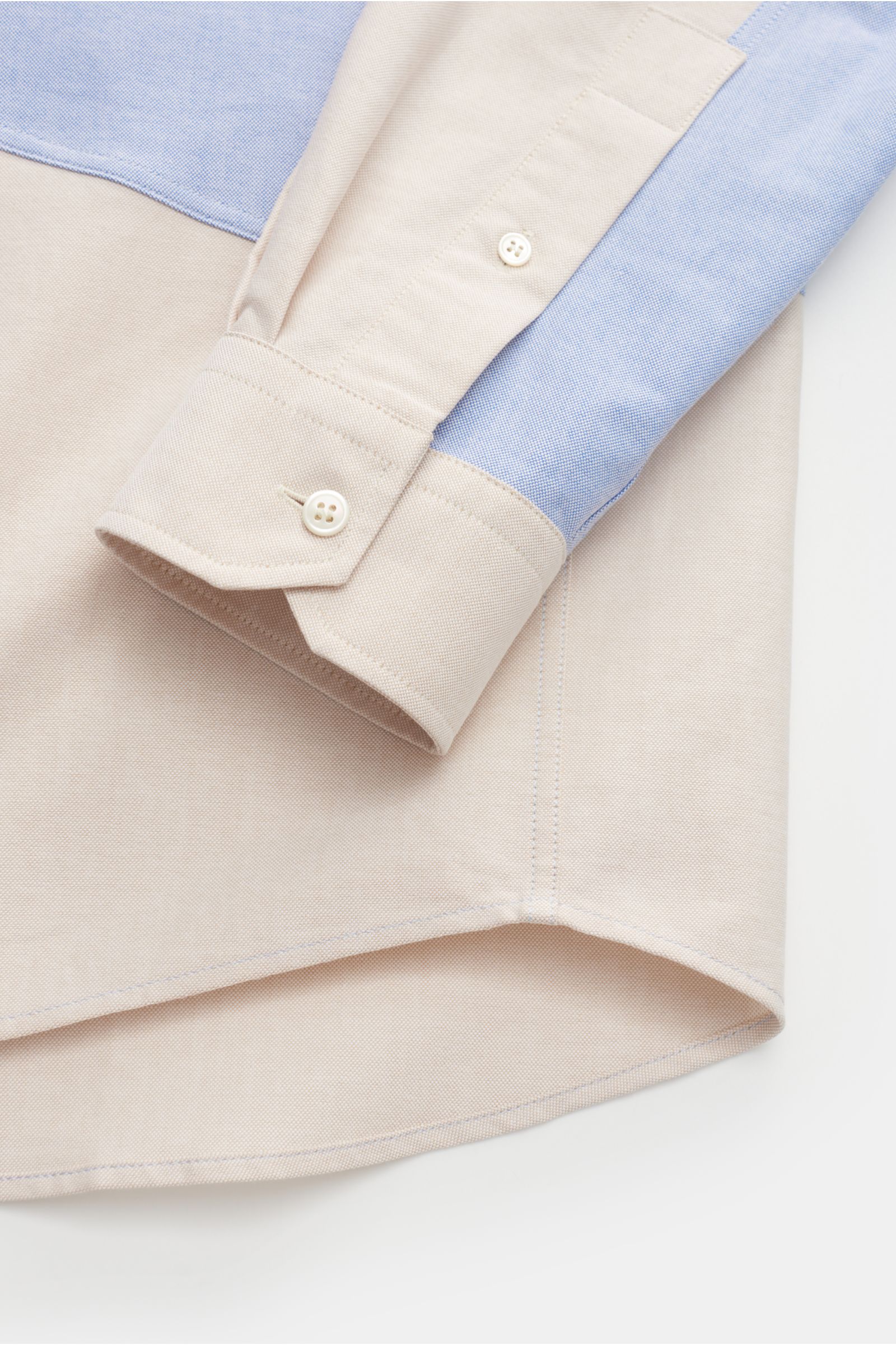 JW Anderson Oxford shirt button-down collar light blue/beige