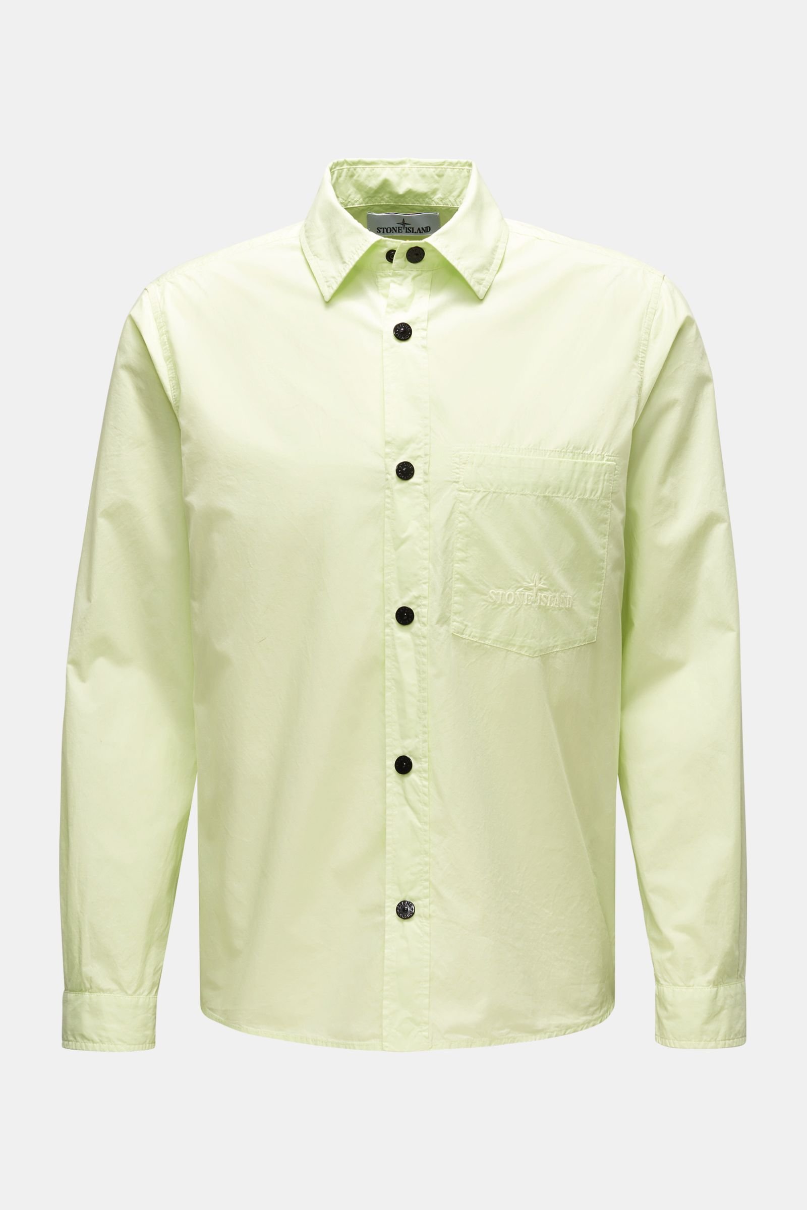 Casual shirt slim collar neon green