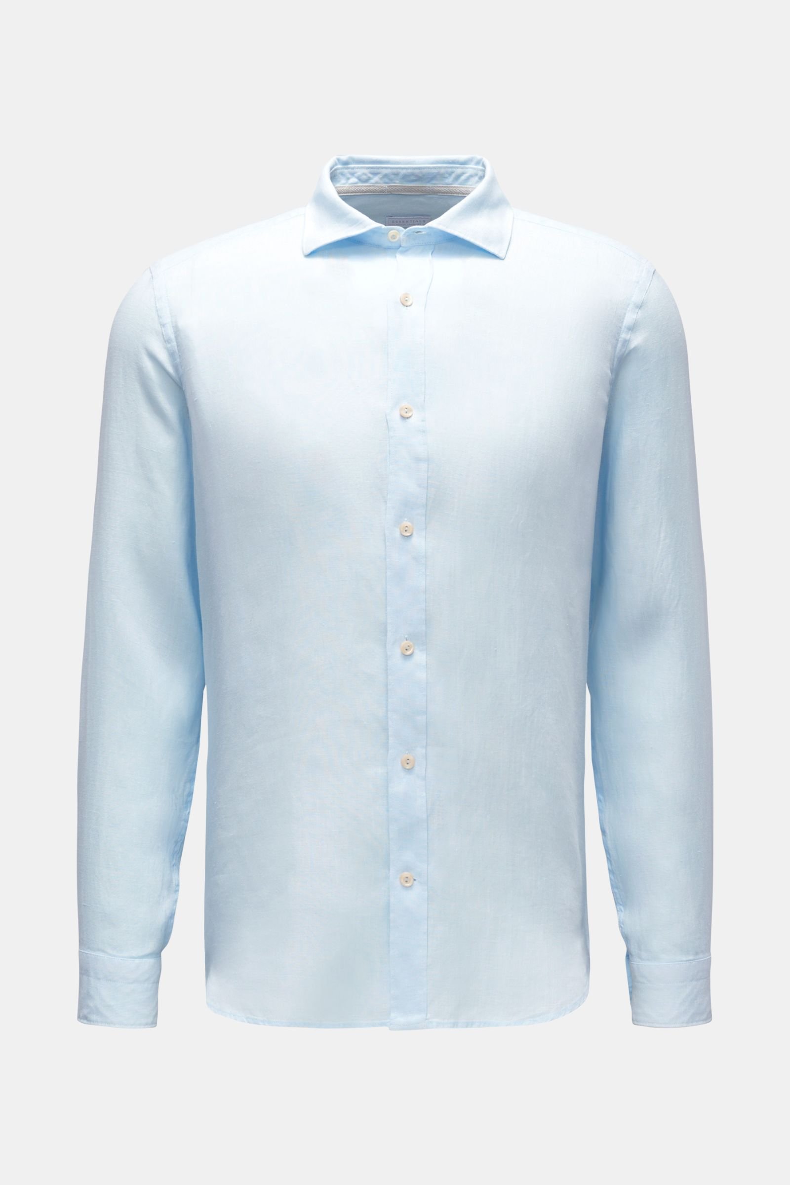 Linen shirt shark collar pastel blue
