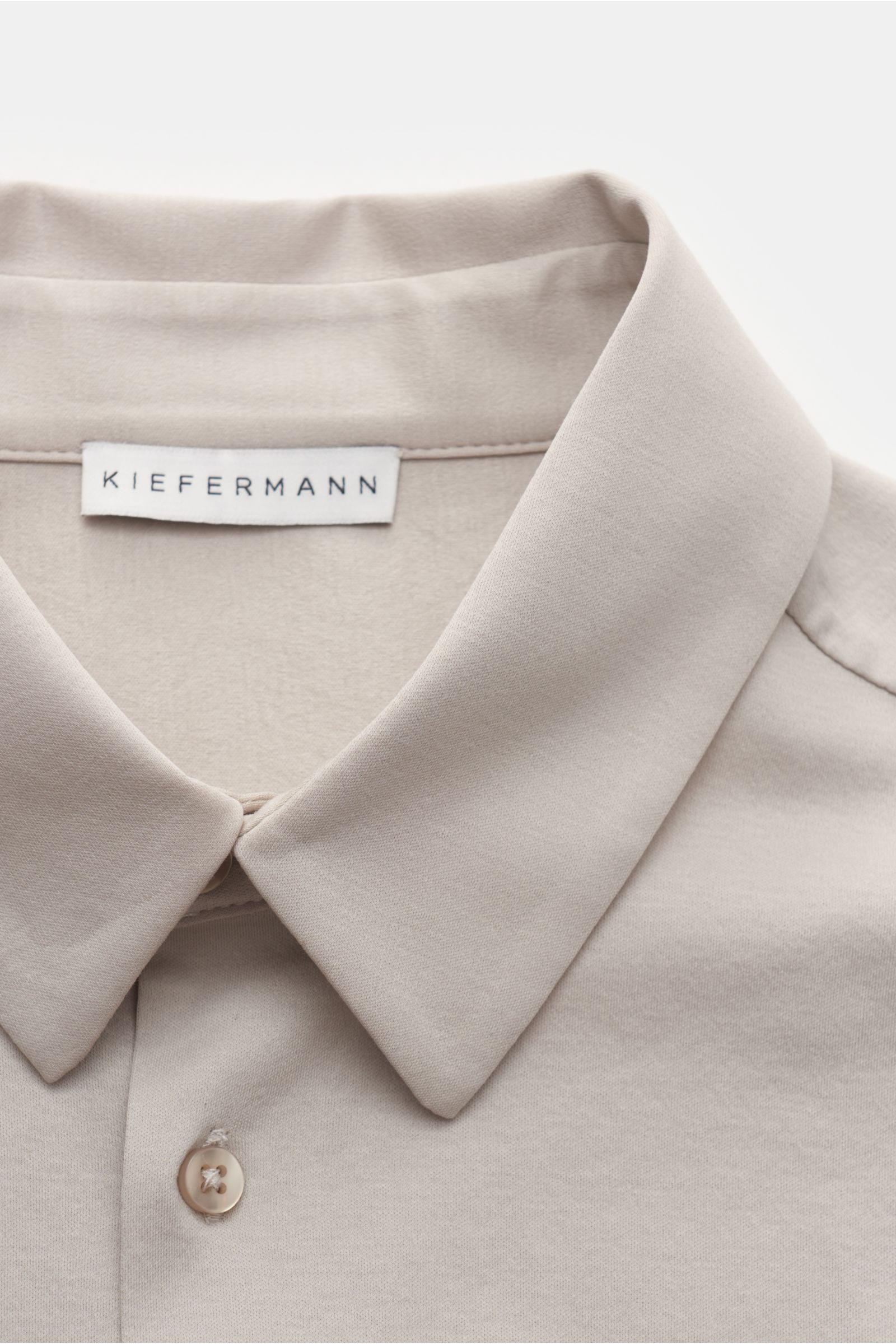 KIEFERMANN JerseyHemd 'Pius' schmaler Kragen beige BRAUN Hamburg