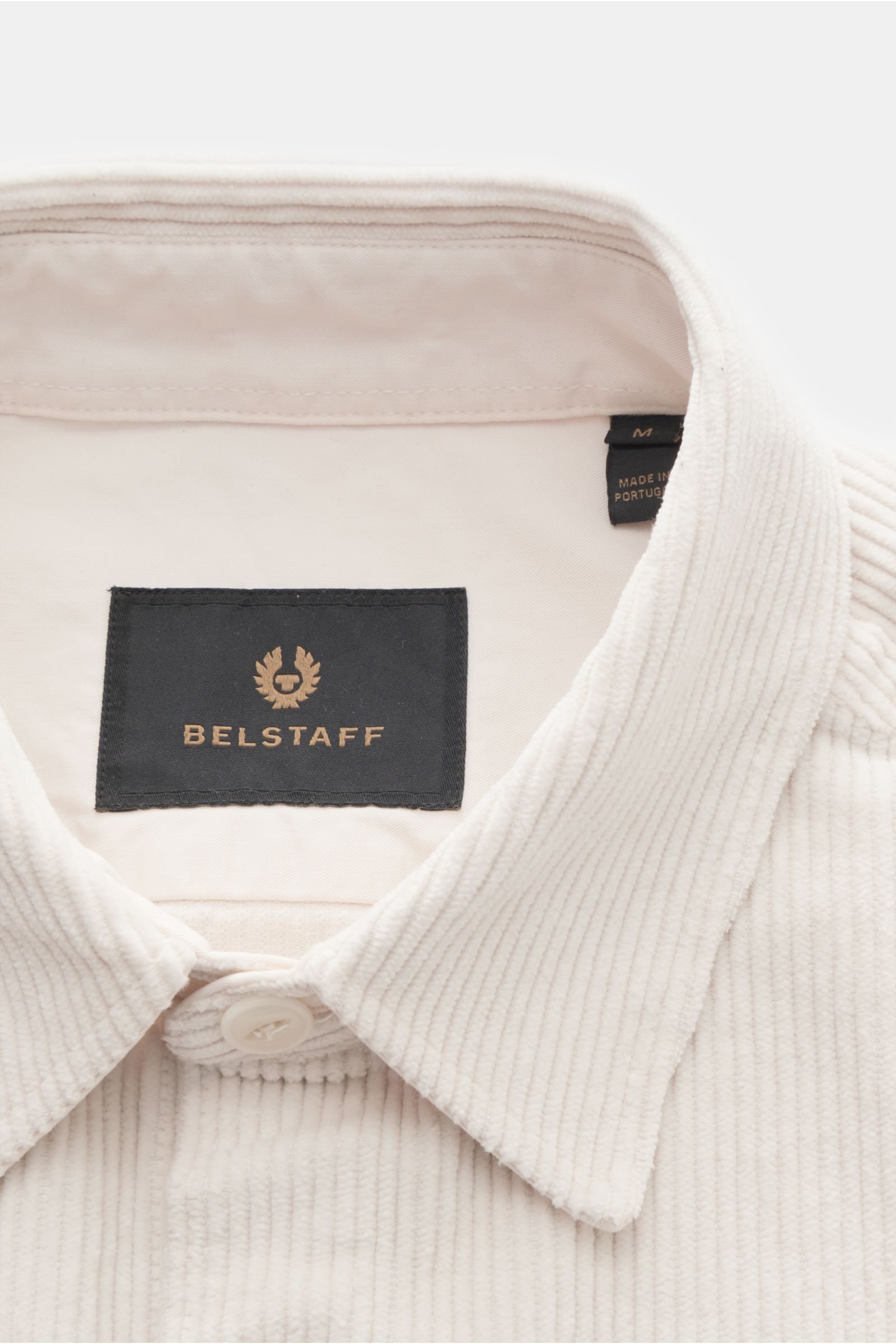 BELSTAFF corduroy shirt 'Fallgate' Kent collar off-white | BRAUN Hamburg