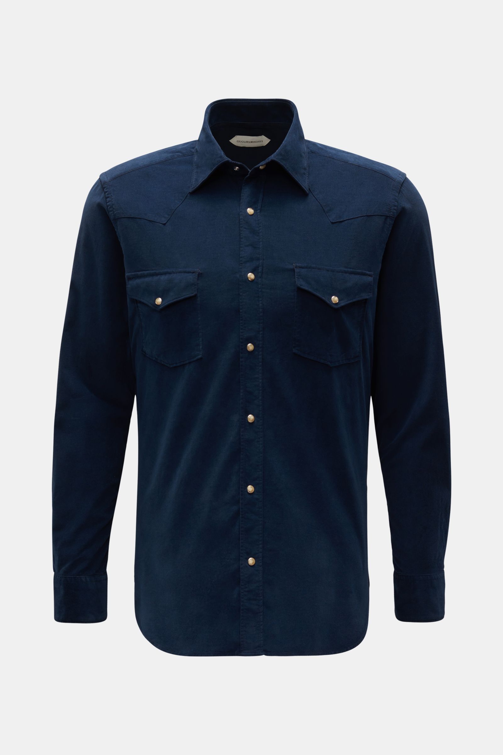 Guglielminotti Casual shirt narrow collar navy