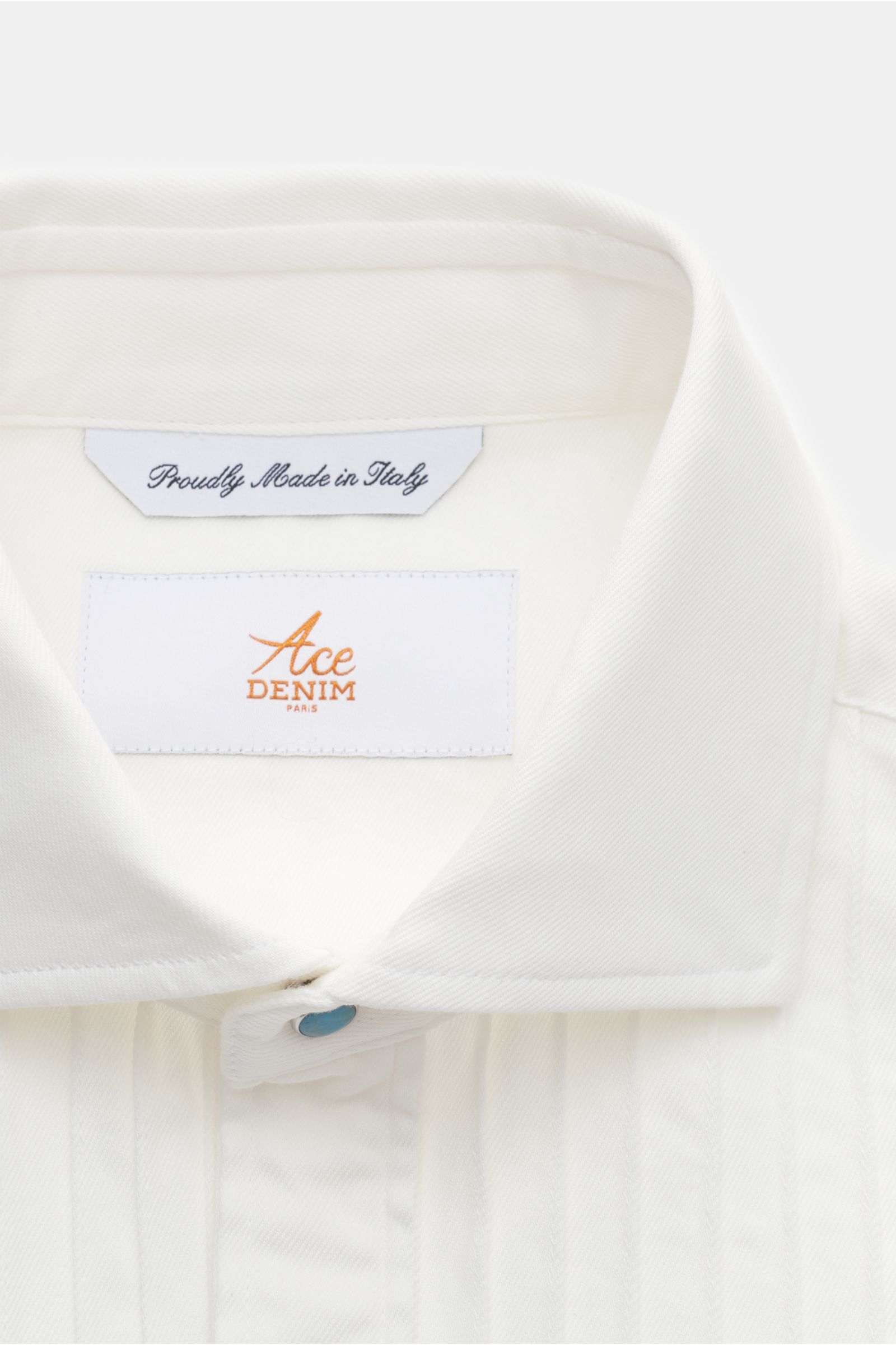 Ace Denim Casual shirt shark collar white