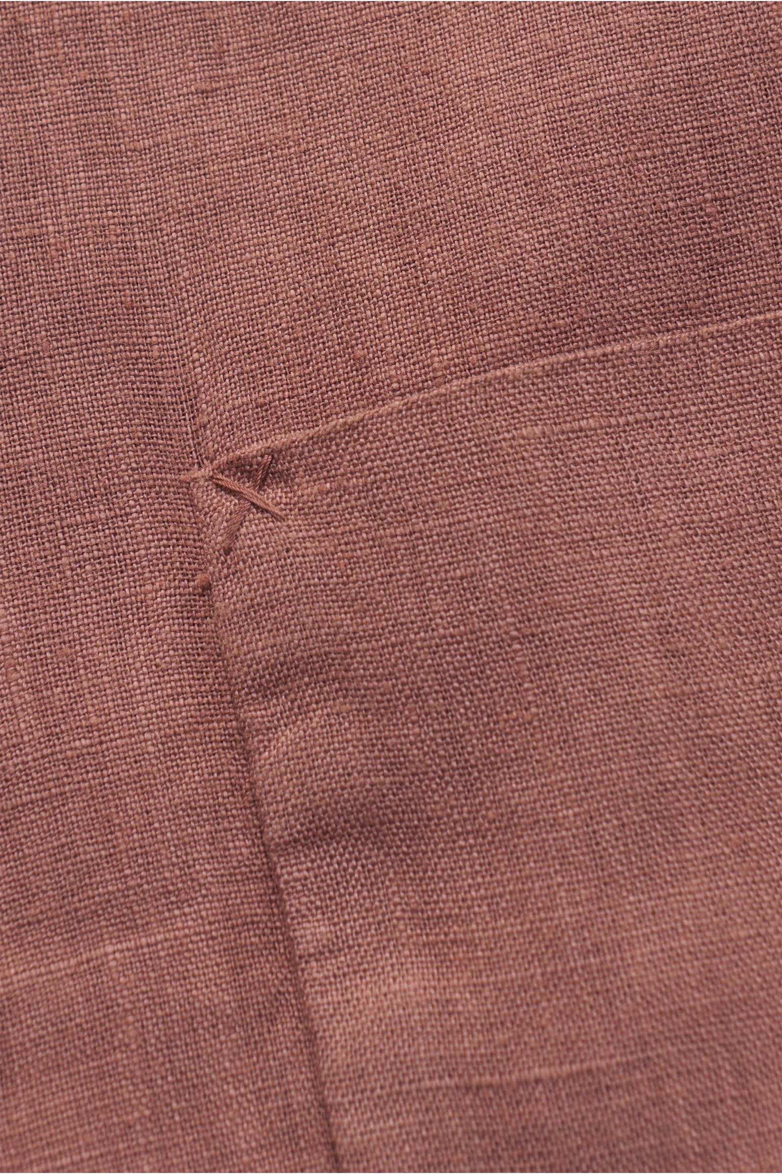 Weber+Weber Linen shirt 'Linen Collar Shirt' grandad collar antique pink