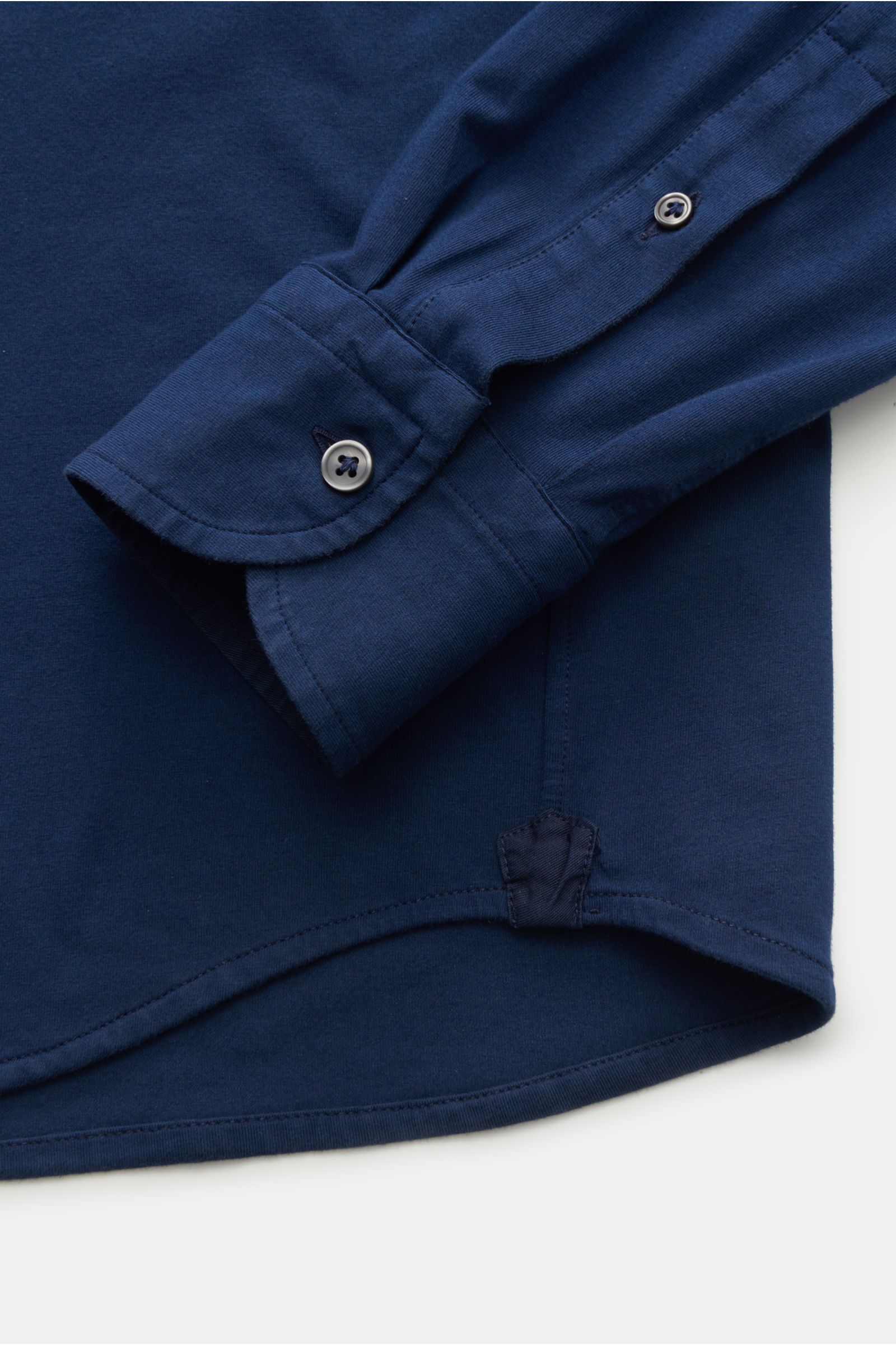 Sonrisa Jersey shirt shark collar dark blue