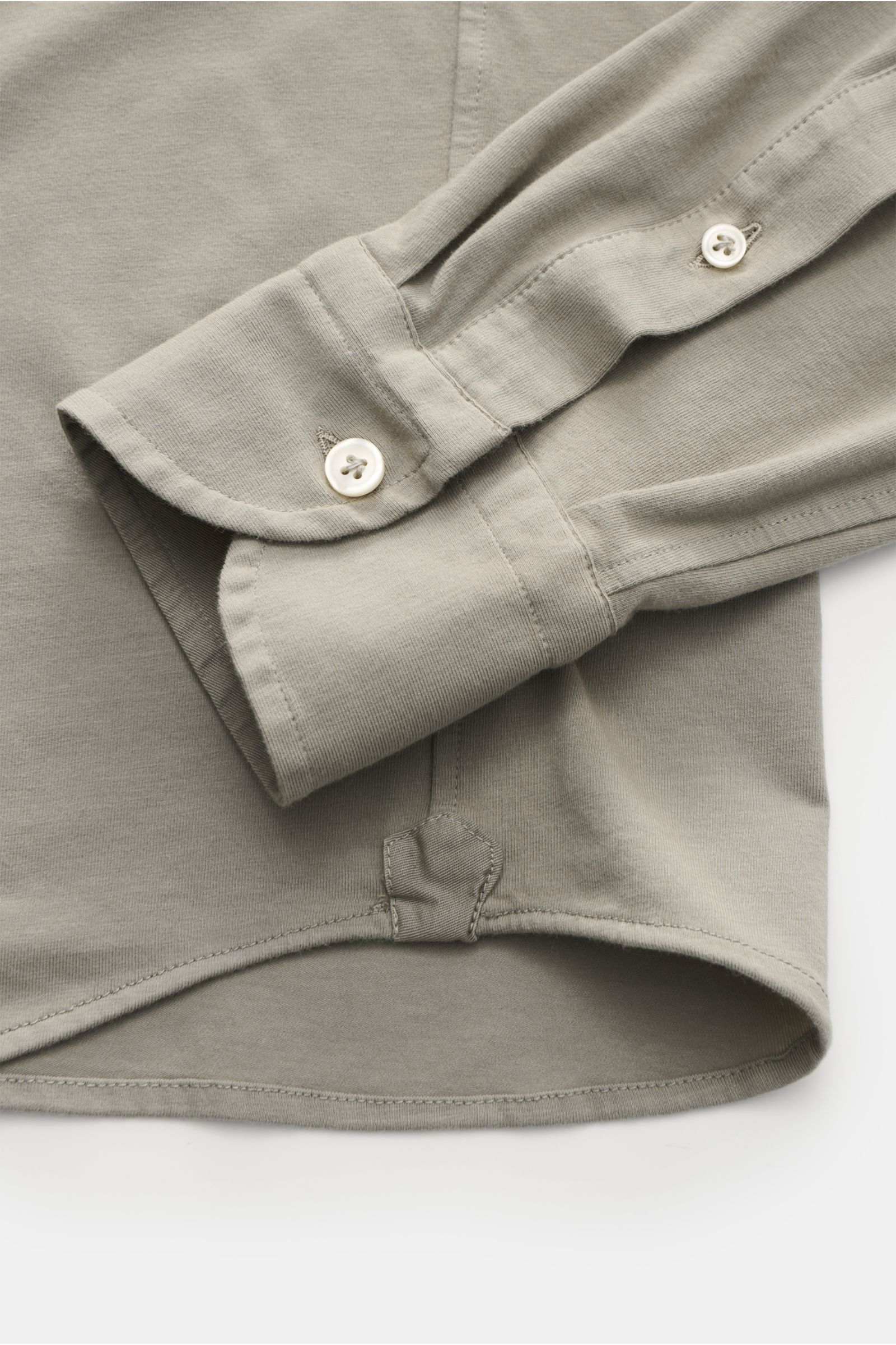 Sonrisa Jersey shirt shark collar grey-green