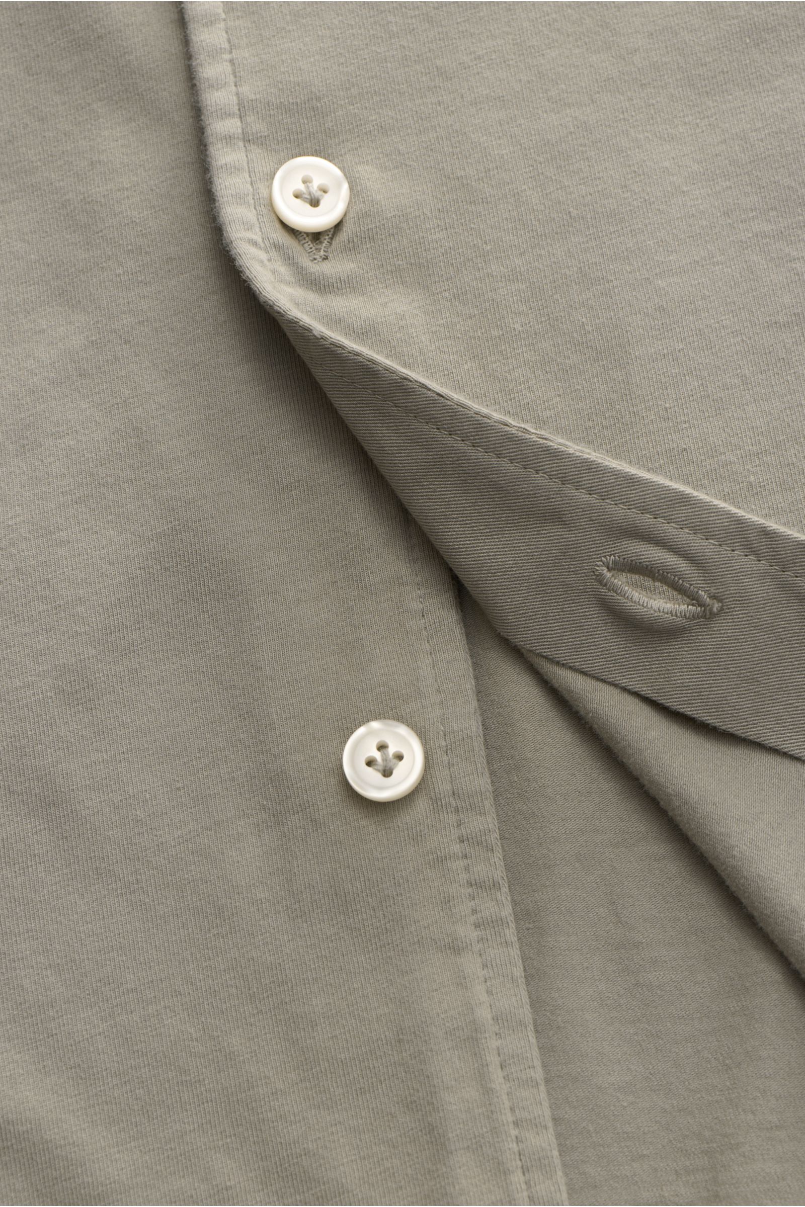 Sonrisa Jersey shirt shark collar grey-green