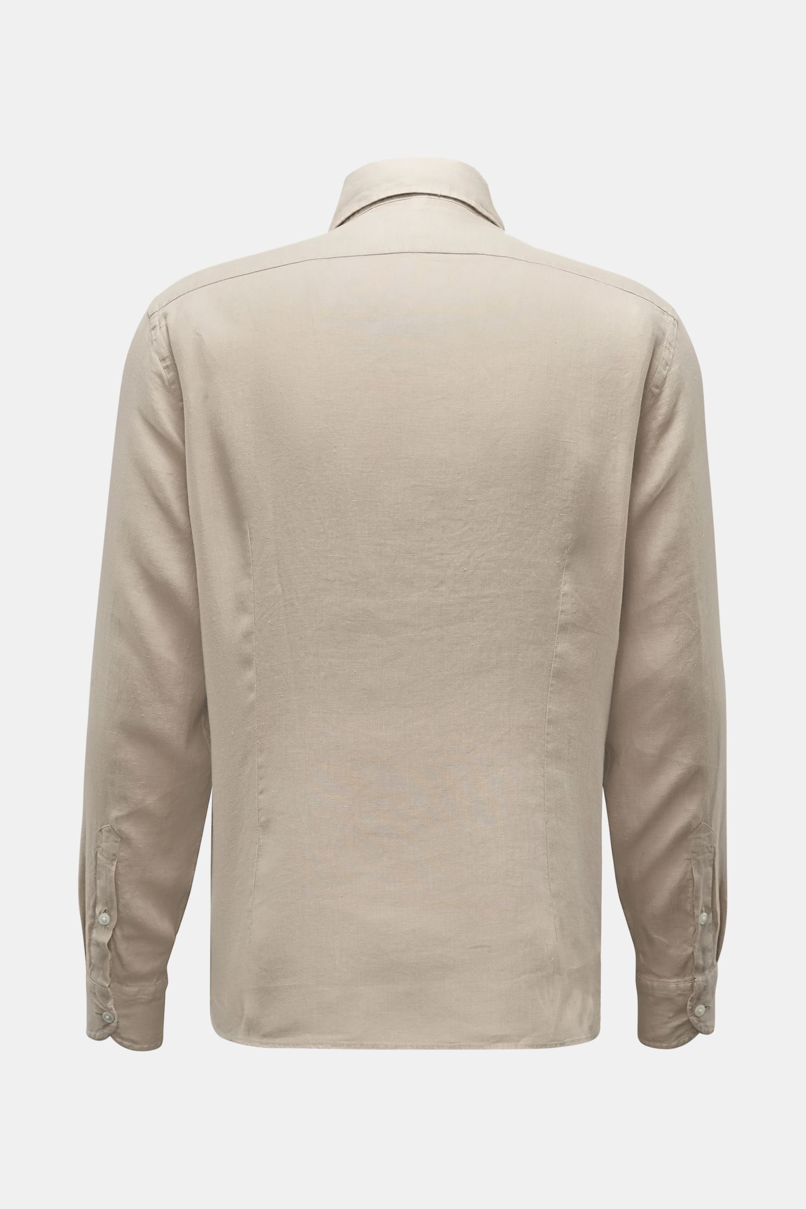 04651/ A trip in a bag Leinenhemd Kent-Kragen sand