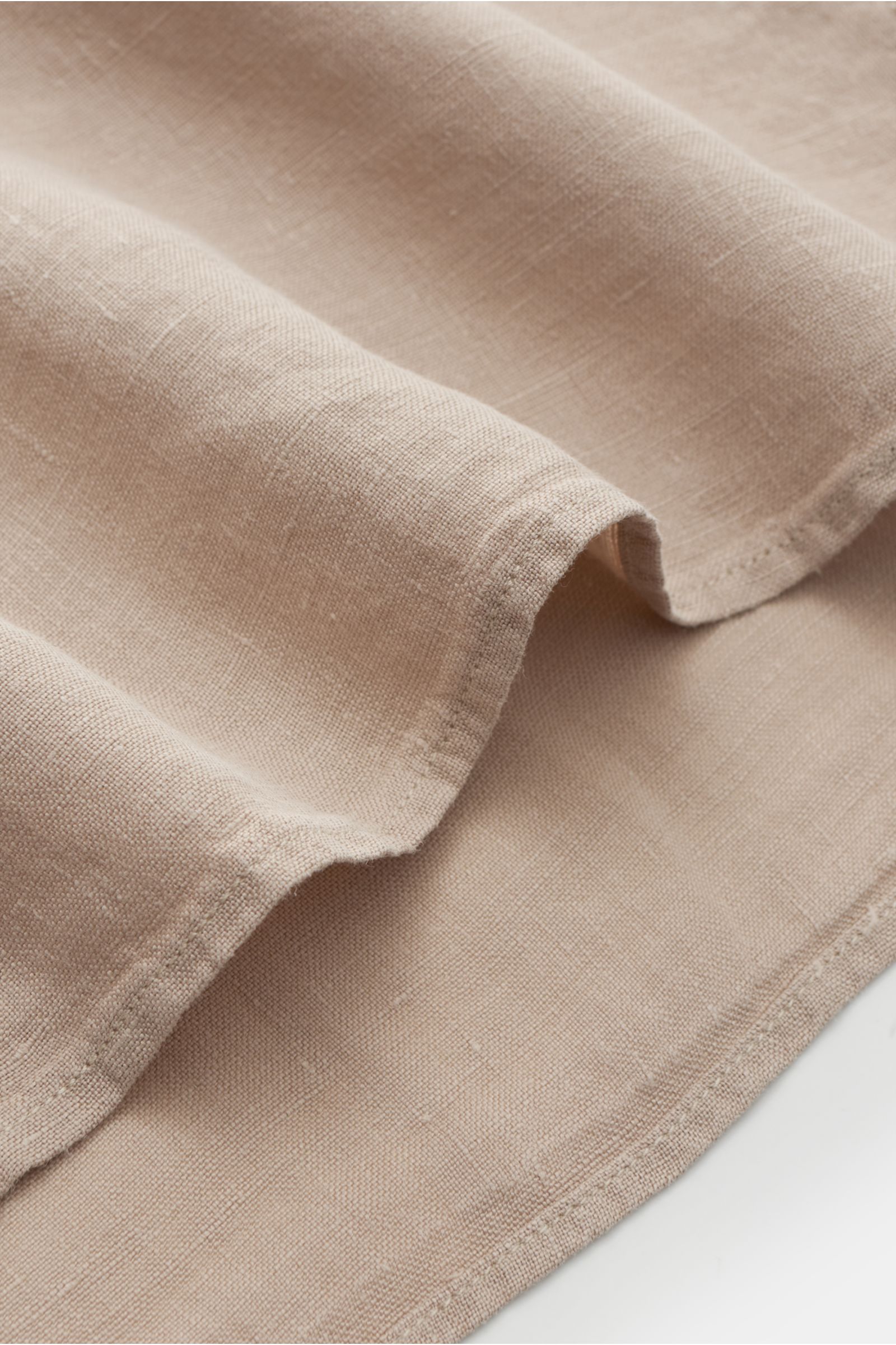 04651/ A trip in a bag Leinenhemd 'Linen Guru' Grandad-Kragen beige