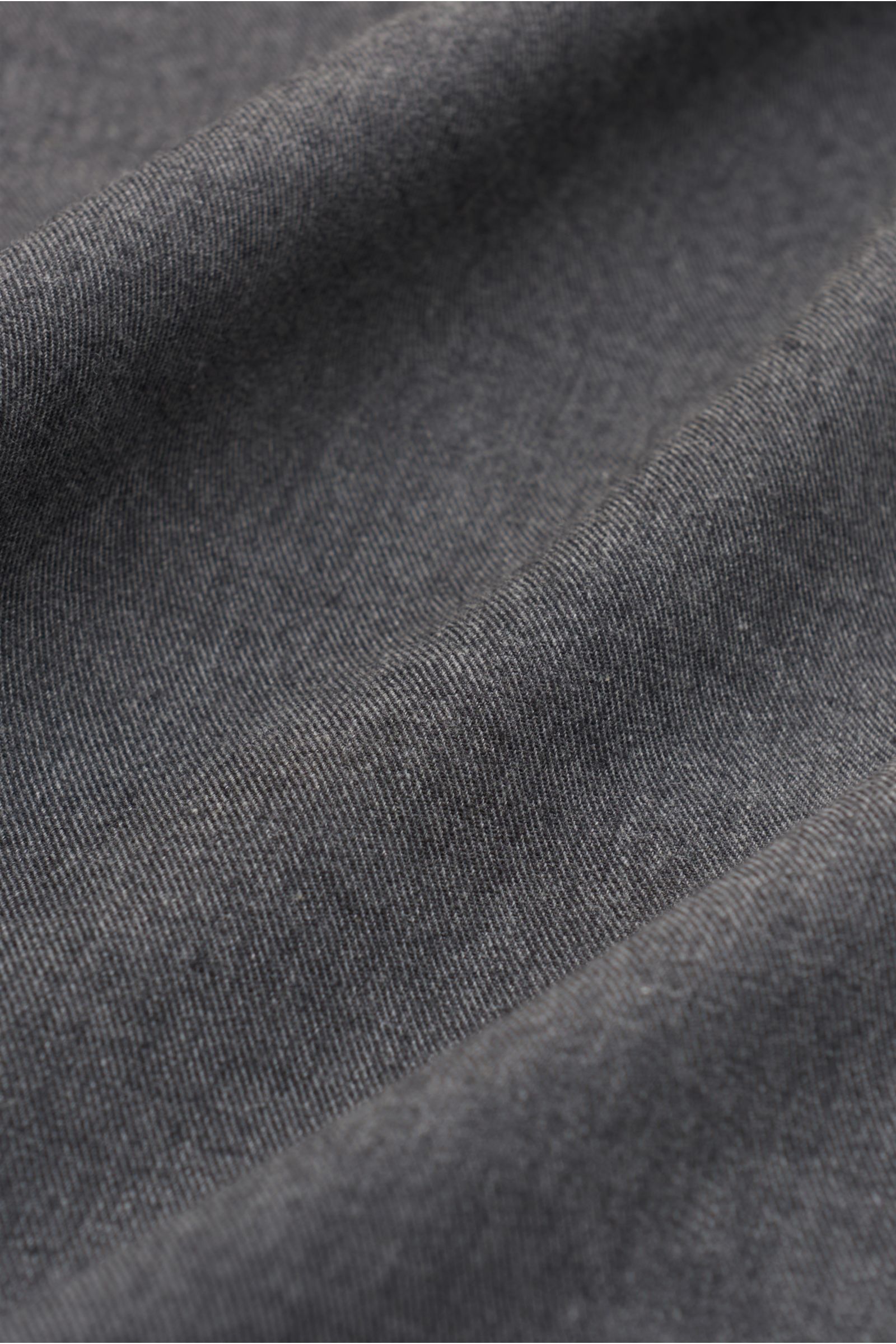 Giampaolo Flannel shirt shark collar dark grey