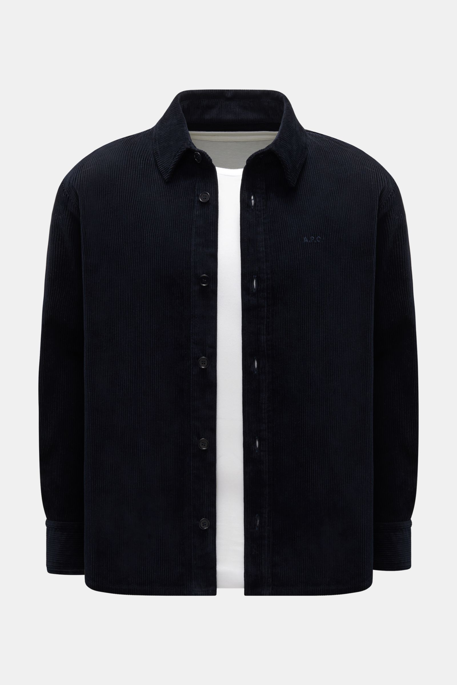 A.P.C. Corduroy overshirt 'Bobby' navy