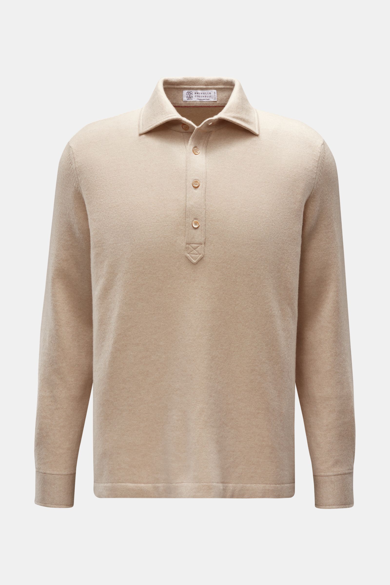 Brunello Cucinelli Cashmere Strickpolo beige