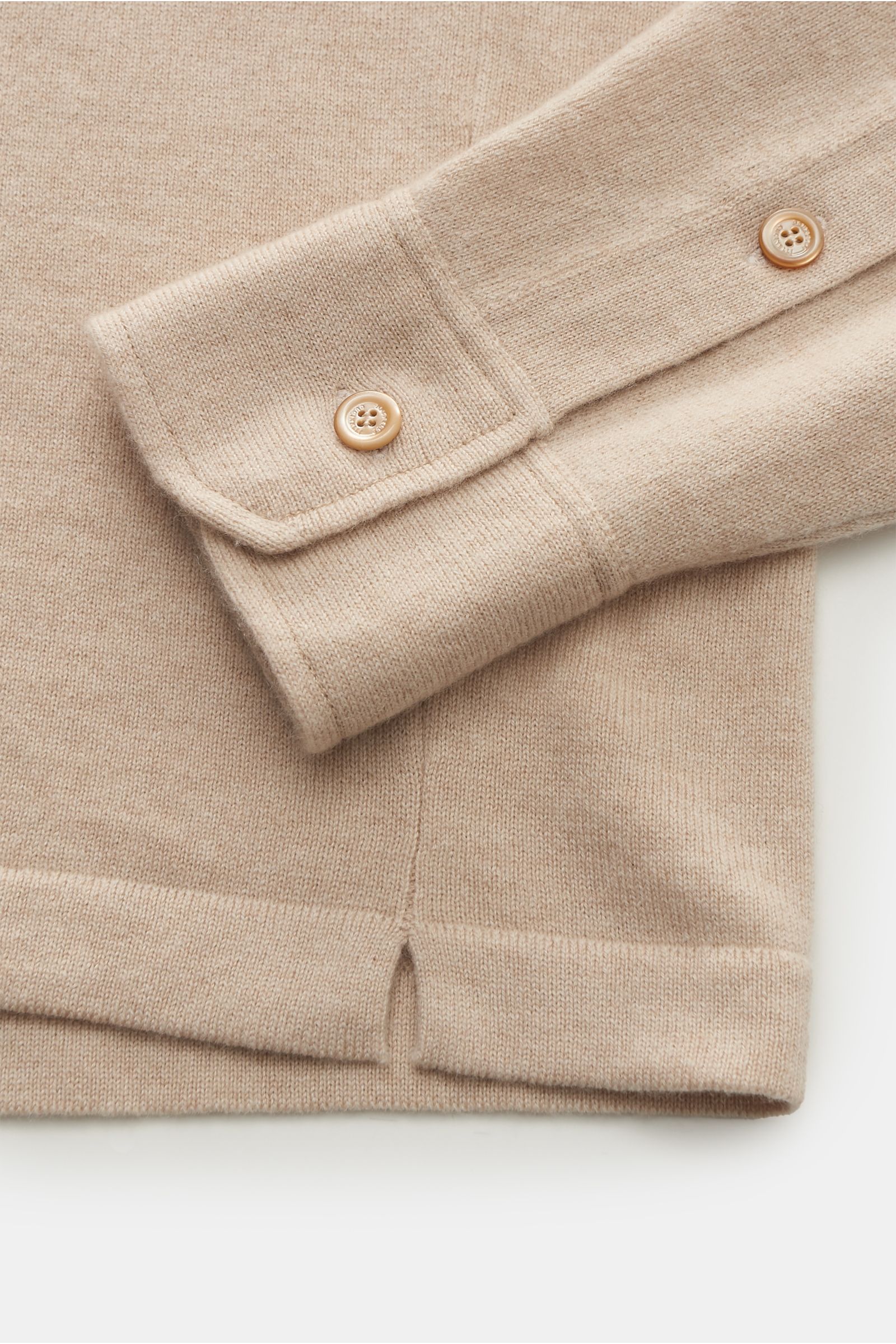 Brunello Cucinelli Cashmere Strickpolo beige