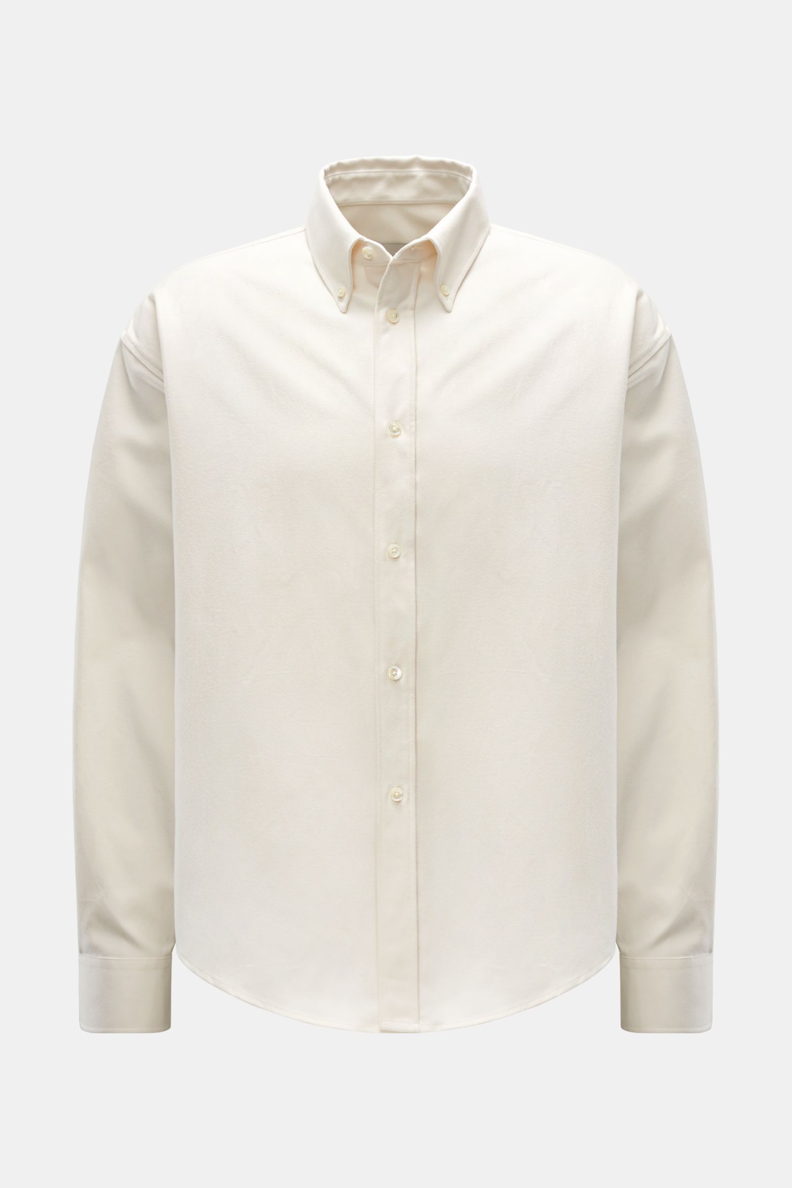 Ami Paris Flannel shirt button-down collar off-white