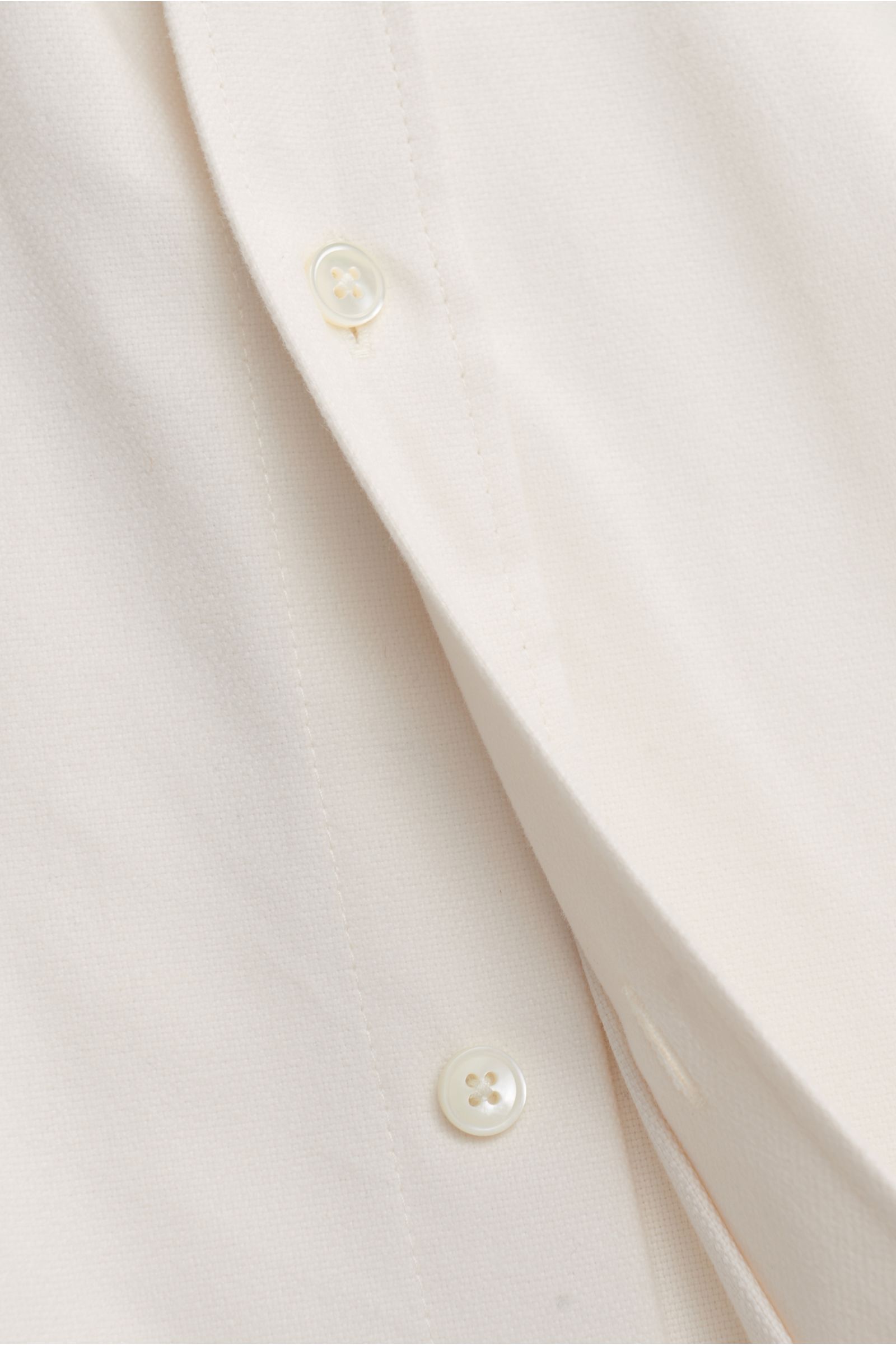 Ami Paris Flannel shirt button-down collar off-white