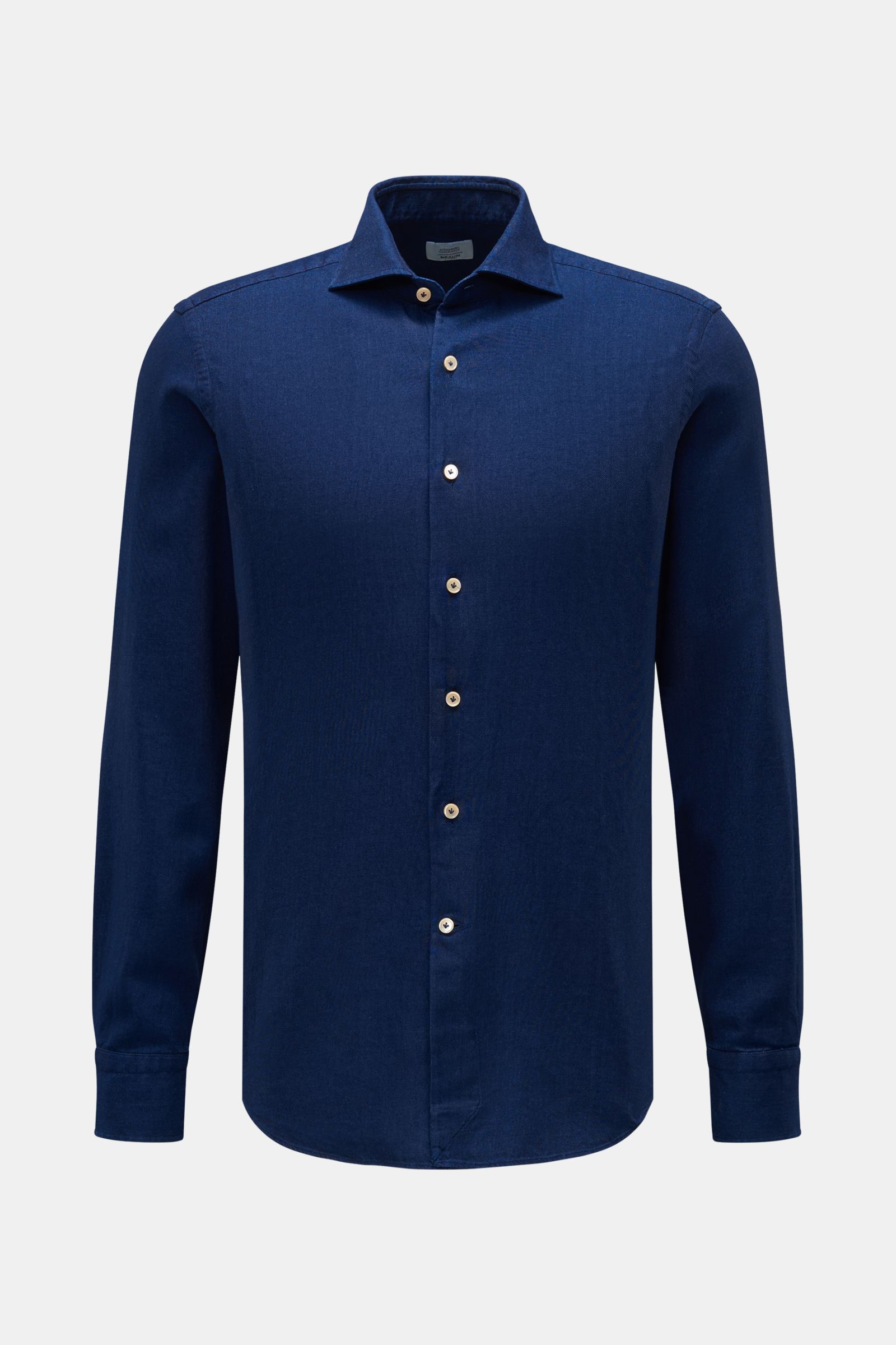 Gherardi Casual Hemd Haifisch-Kragen navy